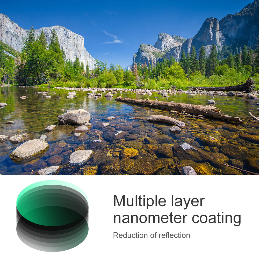 K&F Concept Nano-X HD Green Multi-Coated Waterproof German Optics Schott B270 Circular Polarizer Filter (77mm) - Image 6