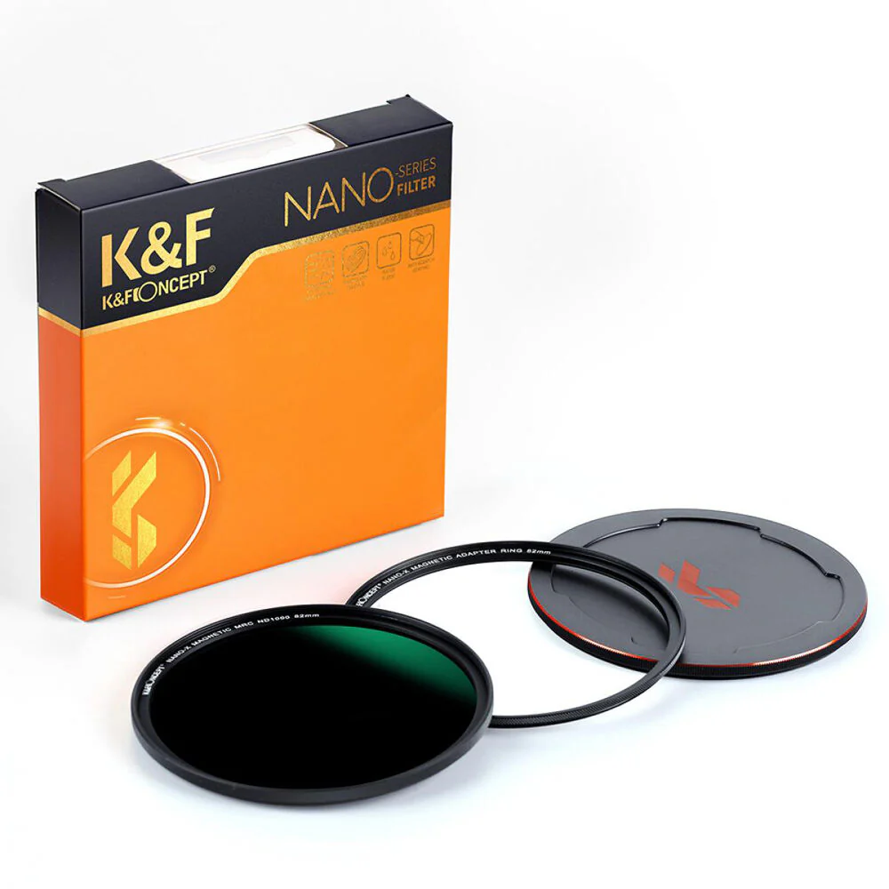 K&F Concept Nano-X Magnetic Filter with Adapter Ring & Lens Cap (77mm, 10-Stop) - Image 2