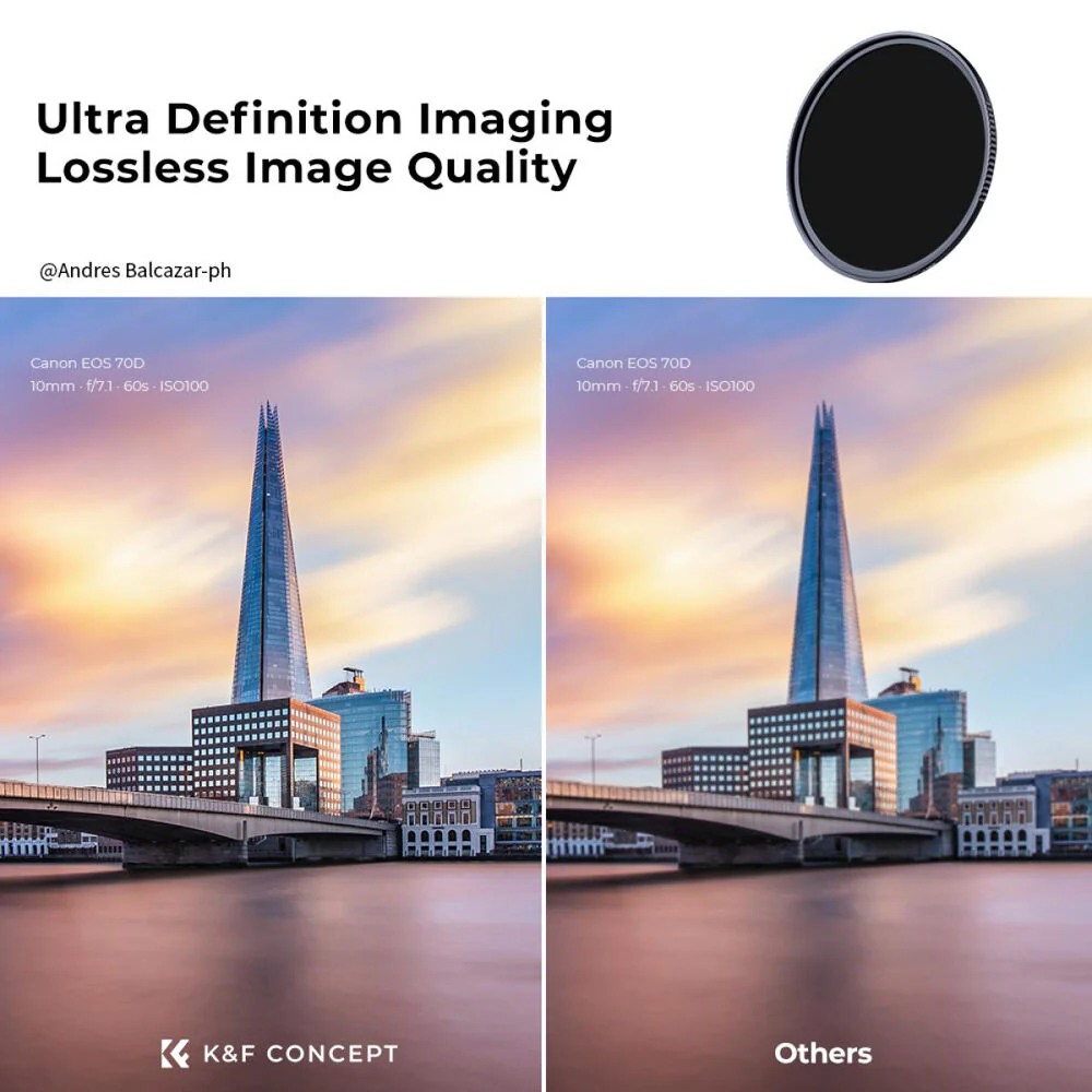 K&F Concept Nano-X ND Filter (55mm, 10-Stop) - Image 3