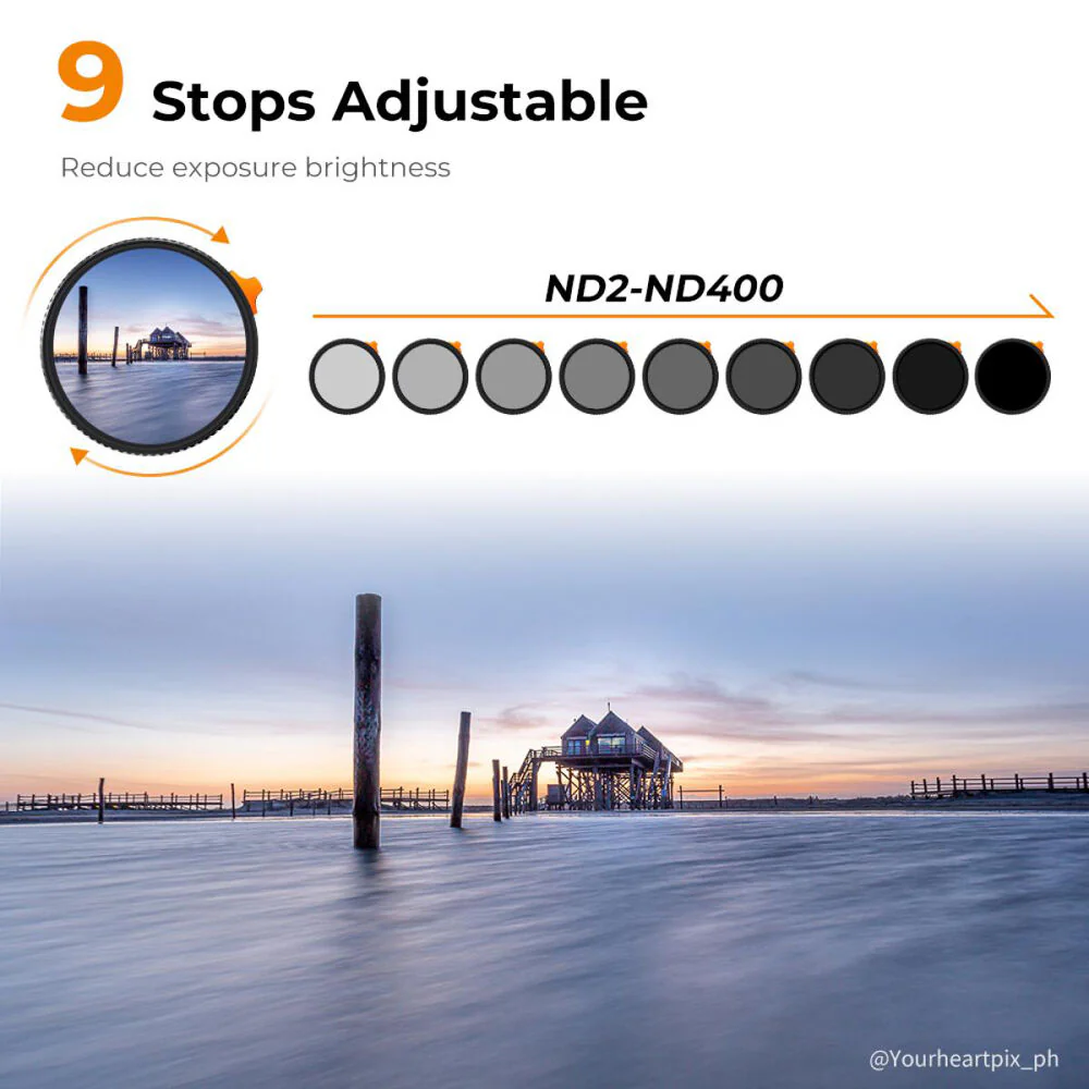 K&F Concept Nano-X Pro Variable ND Filter (95mm, 1- to 9-Stop) - Image 2