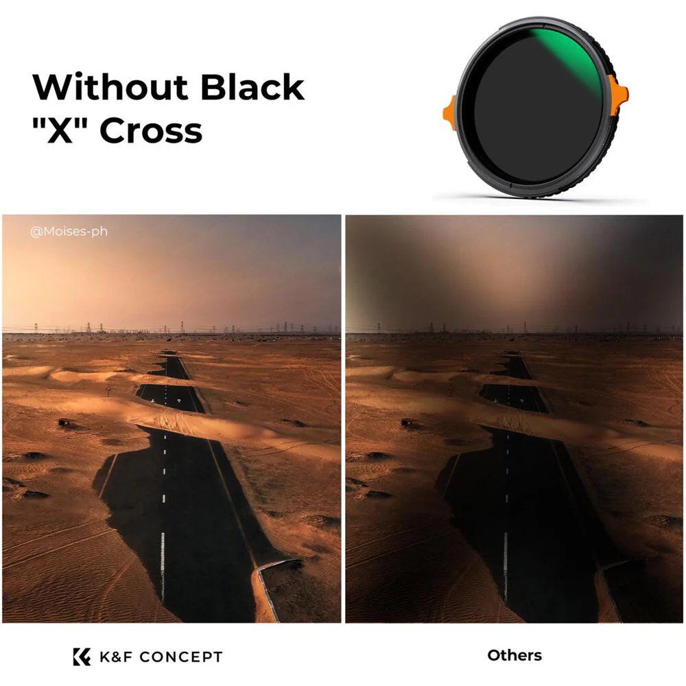 K&F Concept Nano-X Series 2-in-1 Variable ND & CPL Filter (58mm, 2 to 6-Stop) - Image 3