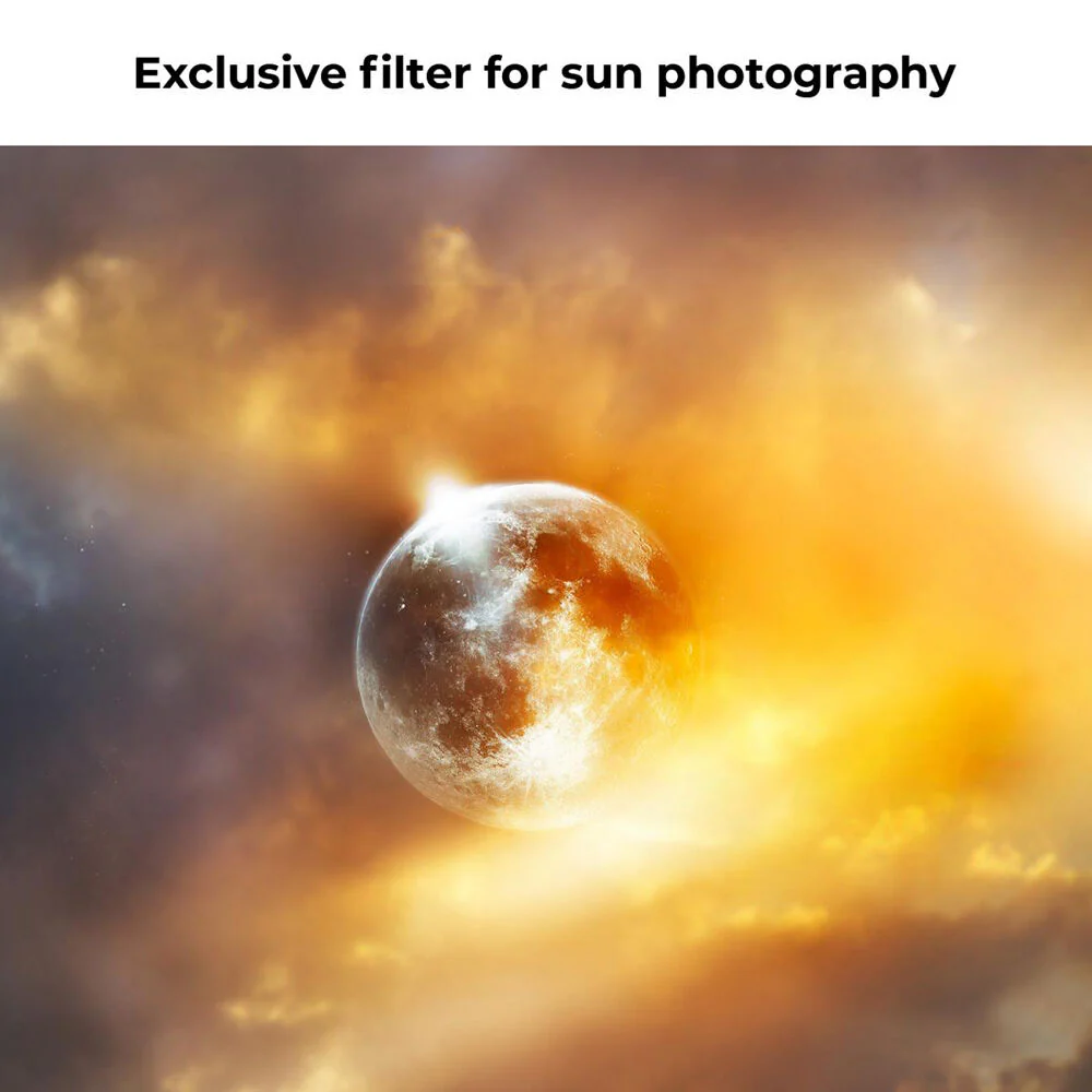 K&F Concept Nano-X Series ND100000 Solar Filter (72mm, 16.6-Stop) - Image 3