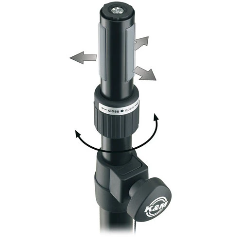K&M 21367 Adjustable Threaded Satellite Speaker Pole Rod (Black) - Image 2