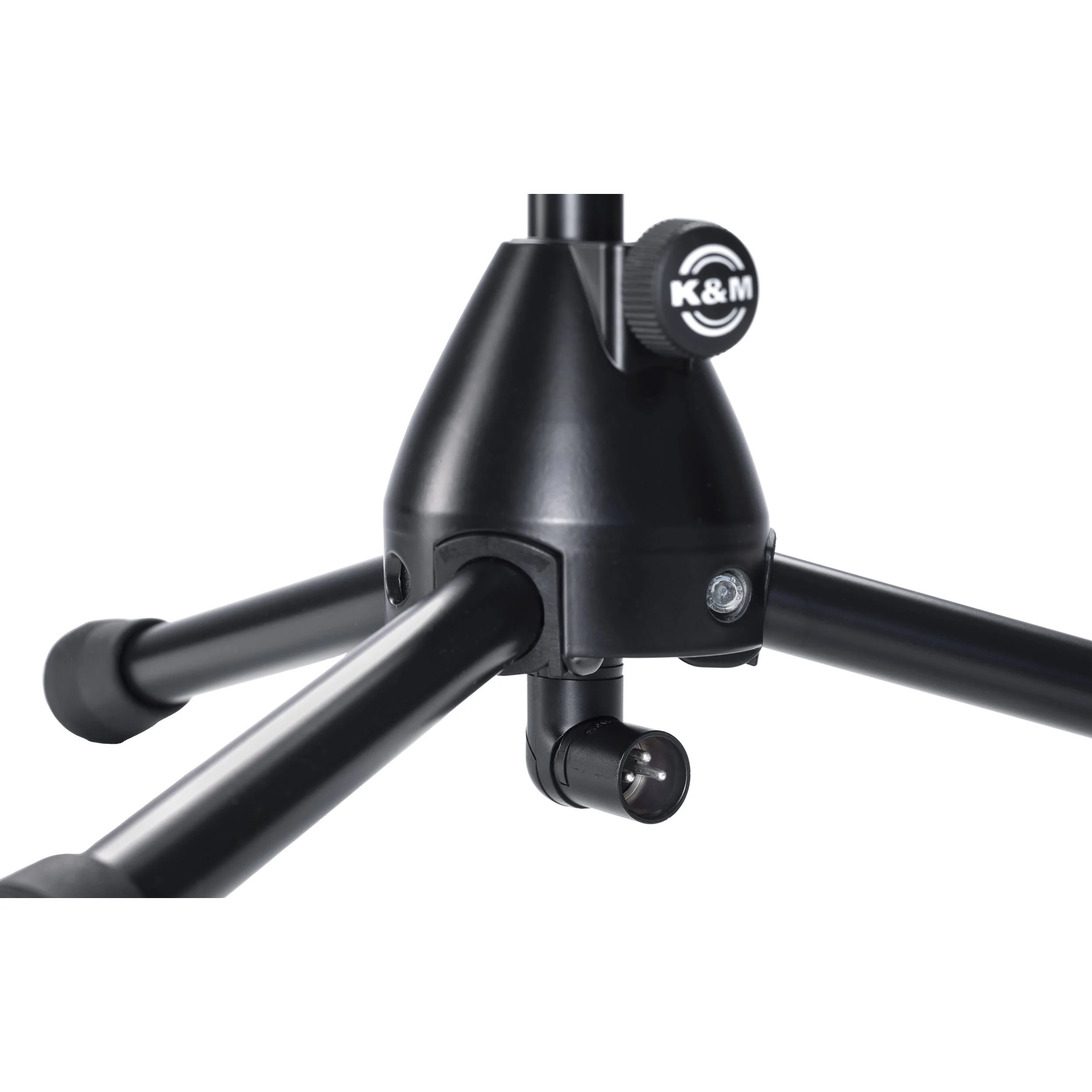 K&M 34-61" Microphone Stand with Gooseneck and Telescoping Boom (Black) - Image 3