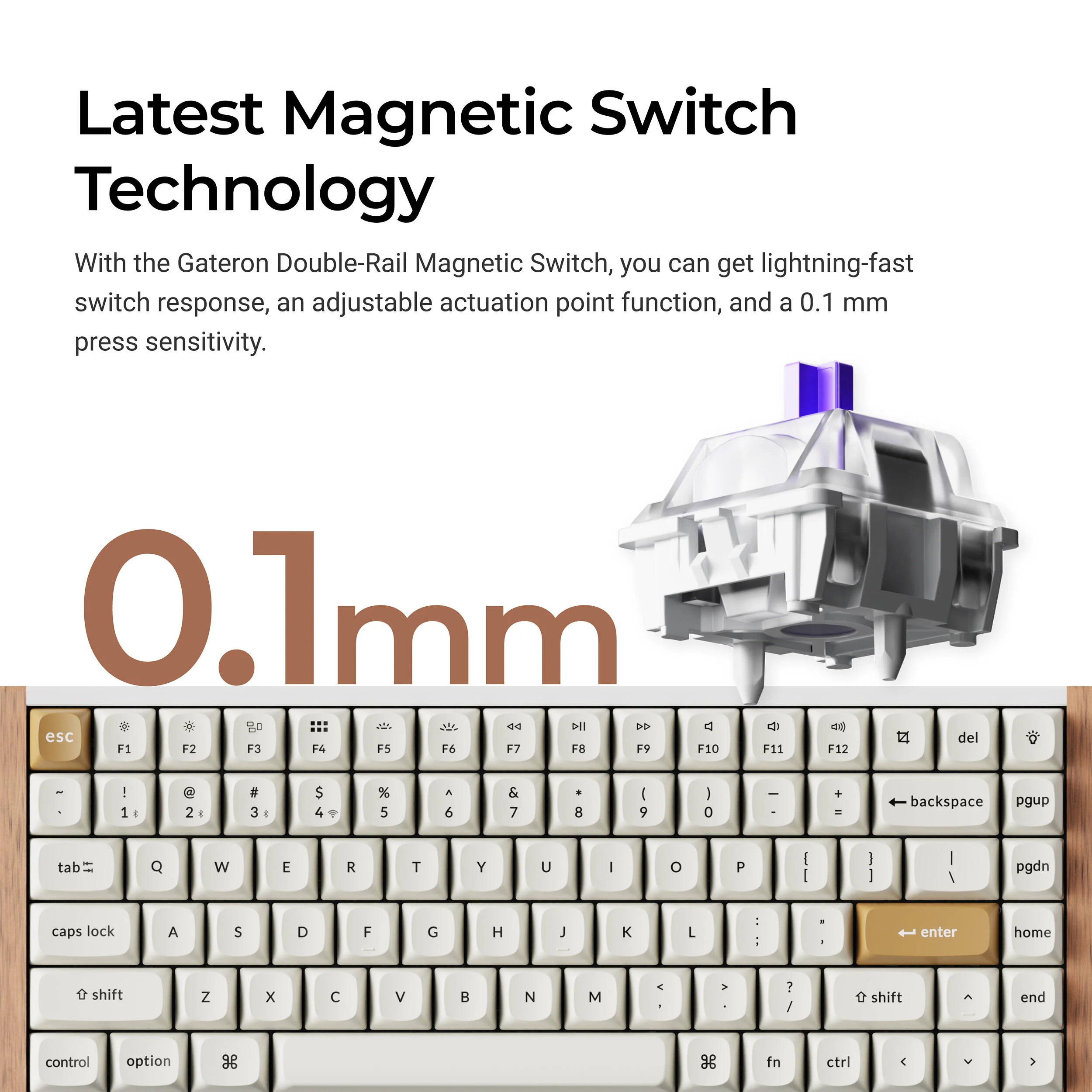 Keychron K2 HE Wireless Magnetic Switch Keyboard (Special Edition, White) - Image 5