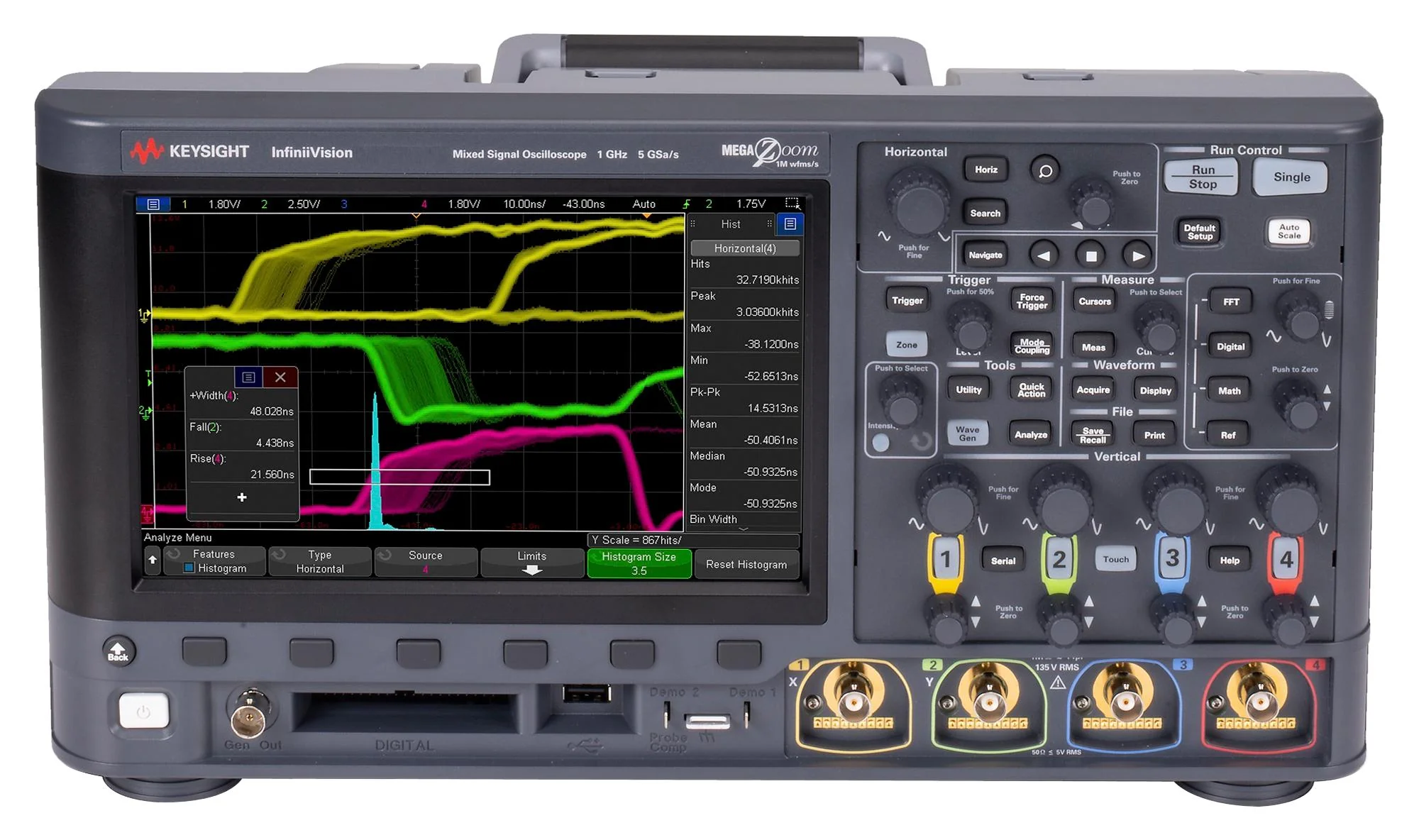 Keysight Technologies DSOX3024G DSOX3024G Digital Oscilloscope Infiniivision 3000G X Series 4 Channel 200 MHz 5 Gsps Mpts 1.75 ns - Image 5