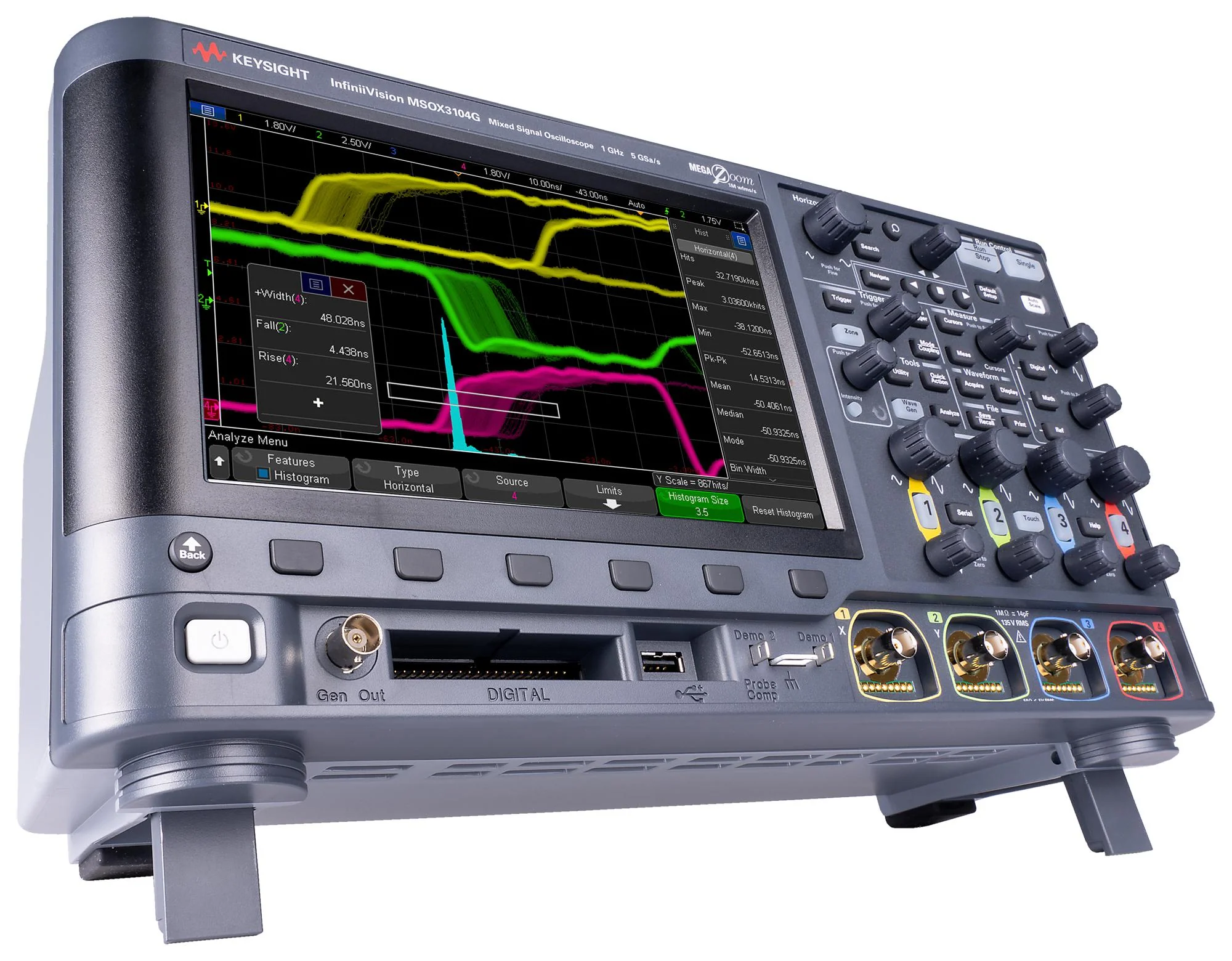 Keysight Technologies DSOX3024G DSOX3024G Digital Oscilloscope Infiniivision 3000G X Series 4 Channel 200 MHz 5 Gsps Mpts 1.75 ns - Image 8