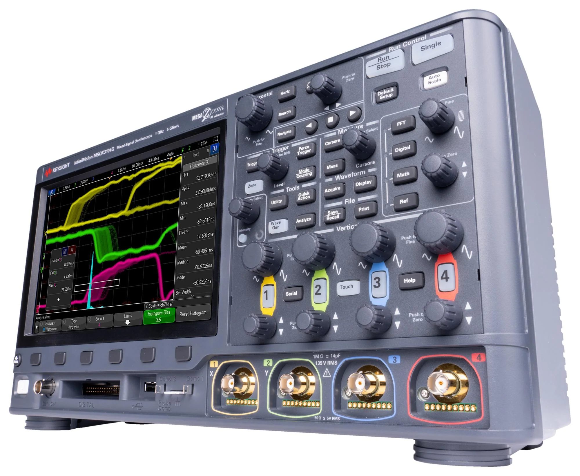 Keysight Technologies MSOX3024G Digital Oscilloscope Infiniivision 3000G X 4+16 Channel 200 MHz 5 Gsps 4 Mpts 1.75 ns - Image 7