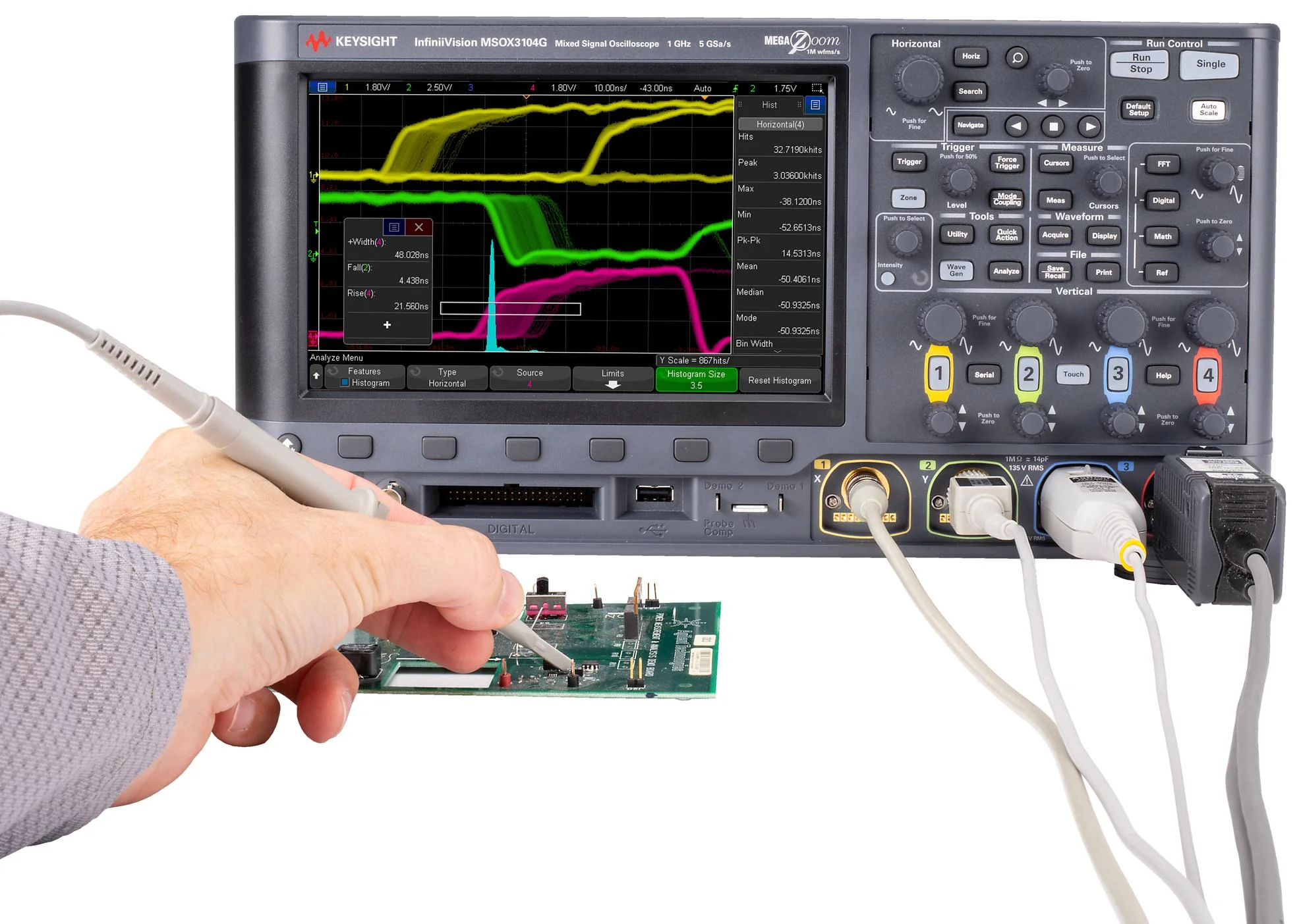 Keysight Technologies MSOX3024G Digital Oscilloscope Infiniivision 3000G X 4+16 Channel 200 MHz 5 Gsps 4 Mpts 1.75 ns - Image 9