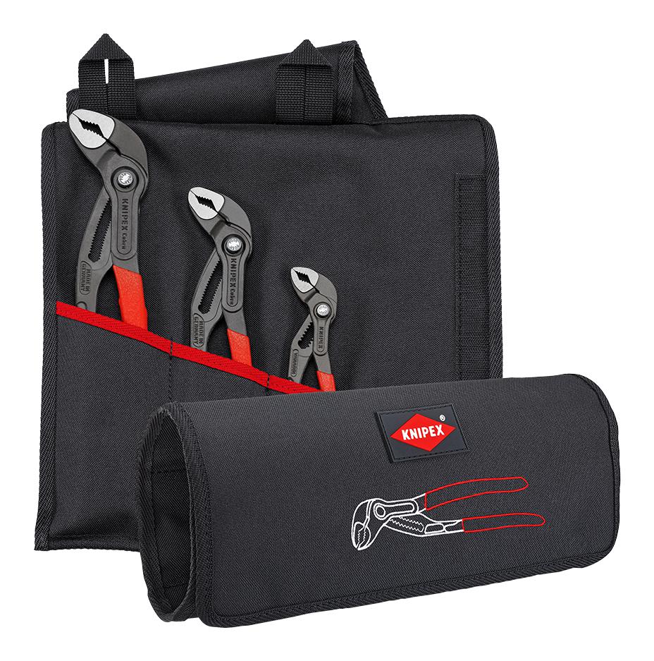 Knipex 00 19 55 S9 00 S9 Pliers Set 3 Piece Tool Roll Size L 150 mm 250 300 Cobra Wrench - Image 2