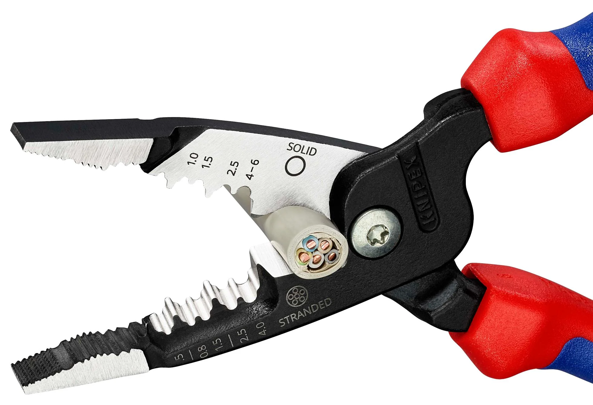 Knipex 13 72 200 ME 13 ME Wire Stripper 0.75-6mm2 Solid &amp; 0.5-4mm2 Stranded Conductors Copper Aluminium Cable 200mm New - Image 3