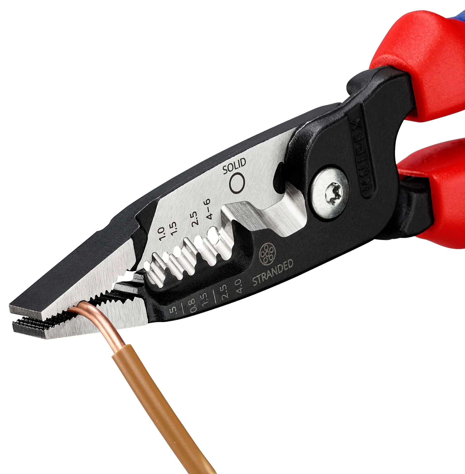 Knipex 13 72 200 ME 13 ME Wire Stripper 0.75-6mm2 Solid &amp; 0.5-4mm2 Stranded Conductors Copper Aluminium Cable 200mm New - Image 5