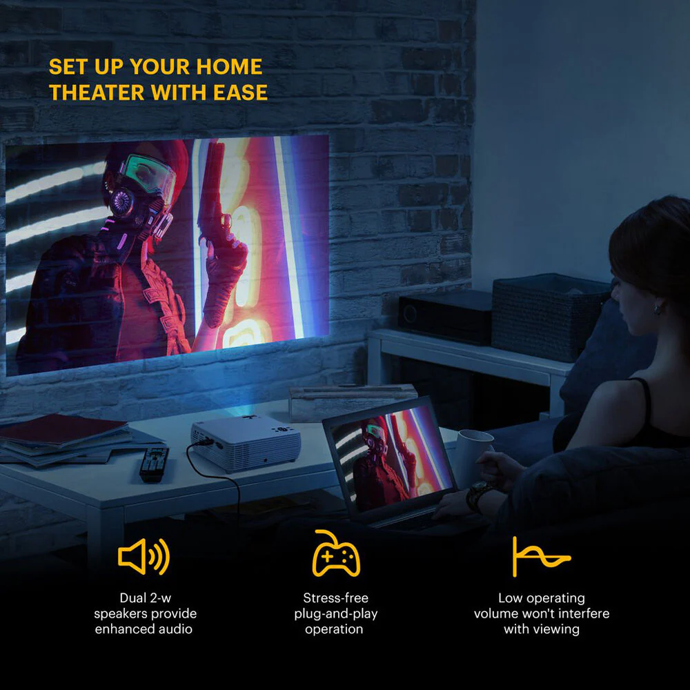 Kodak Flik X4 70-Lumen WVGA Home Theater LED Projector - Image 5