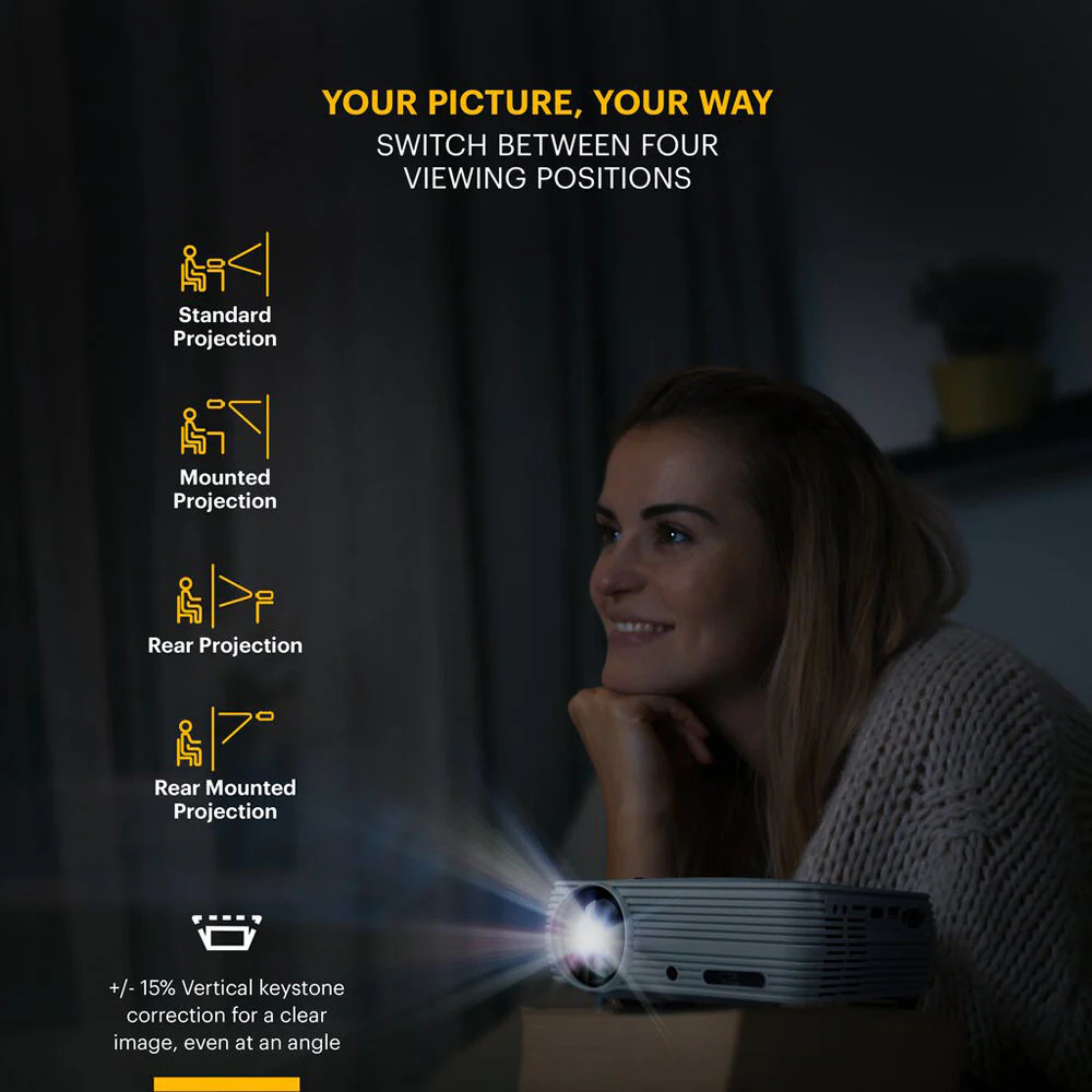 Kodak Flik X4 70-Lumen WVGA Home Theater LED Projector - Image 6