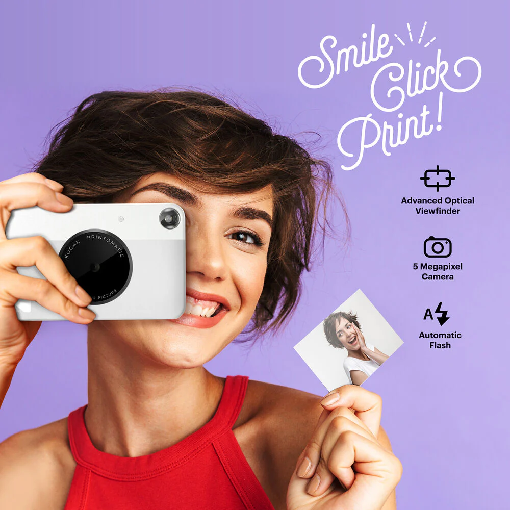 Kodak PRINTOMATIC 5MP Instant Digital Camera (Gray) - Image 5