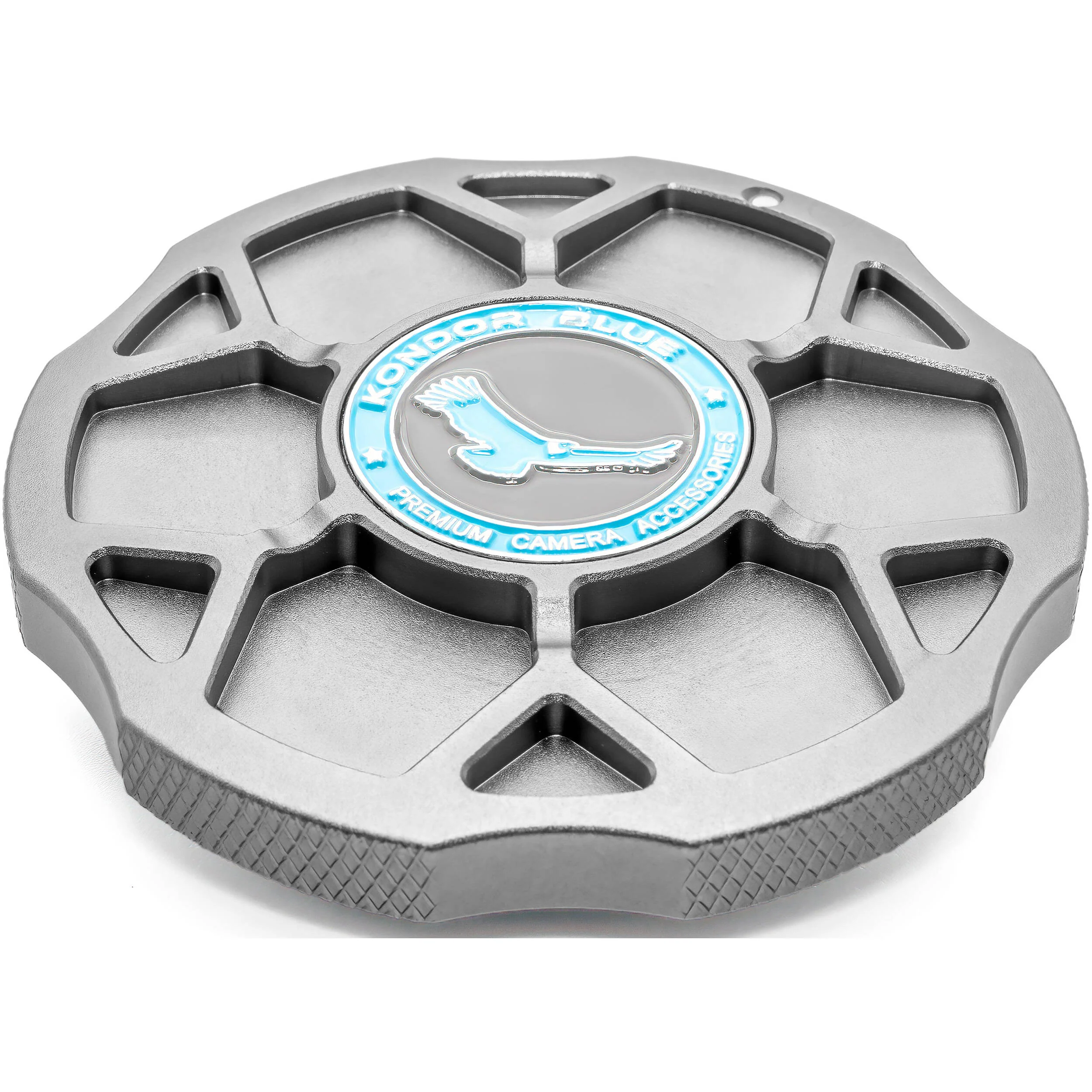 Kondor Blue Aluminum Body Cap for Canon RF Mount Cameras (Space Gray) - Image 3