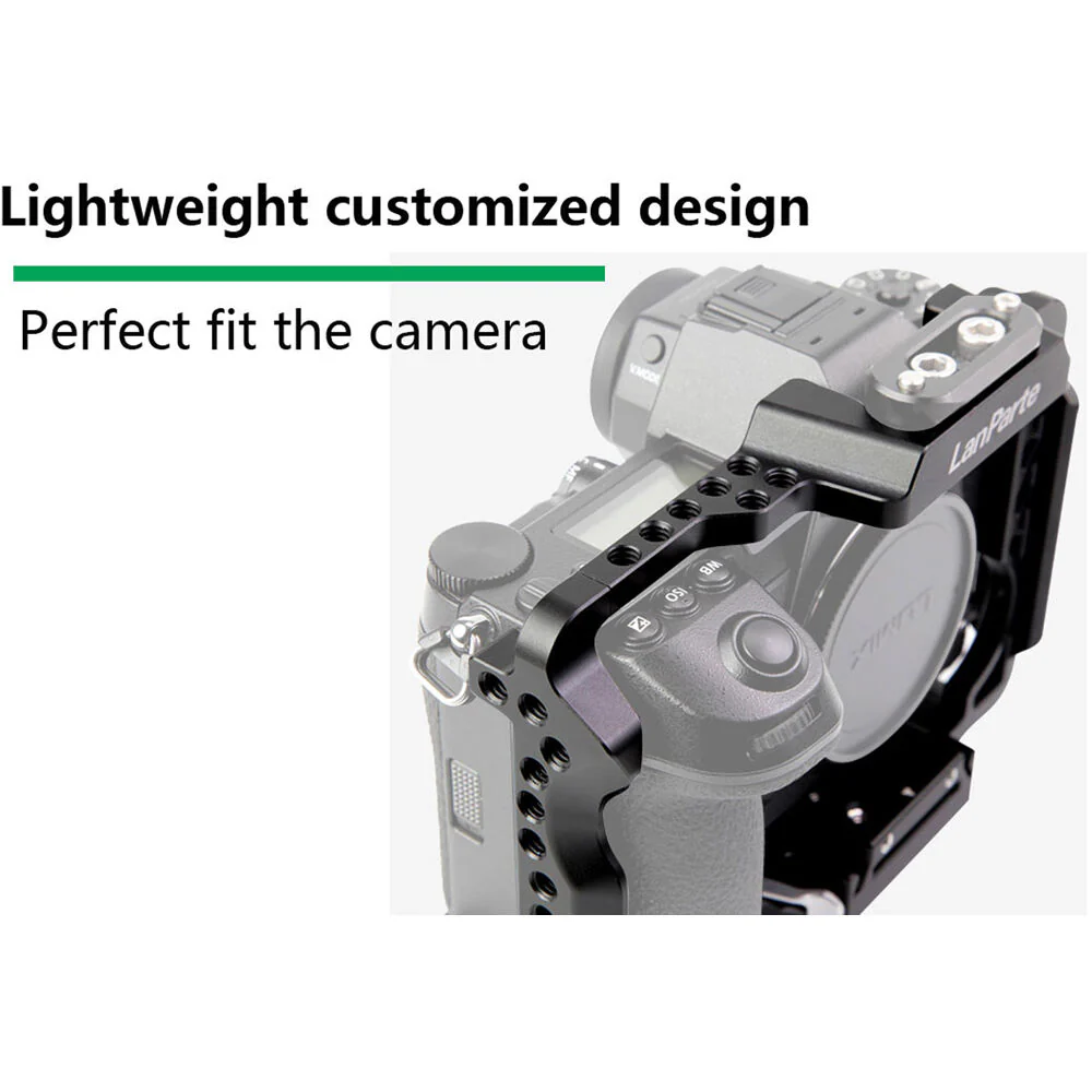 LanParte Camera Cage with 501-Compatible QR Plate for Panasonic S1/S1H Camera - Image 2