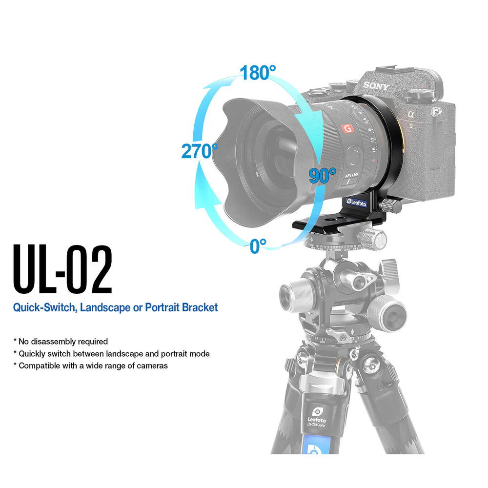 Leofoto UL-02 Rotating Bracket for Select Sony Cameras (Silver) - Image 3
