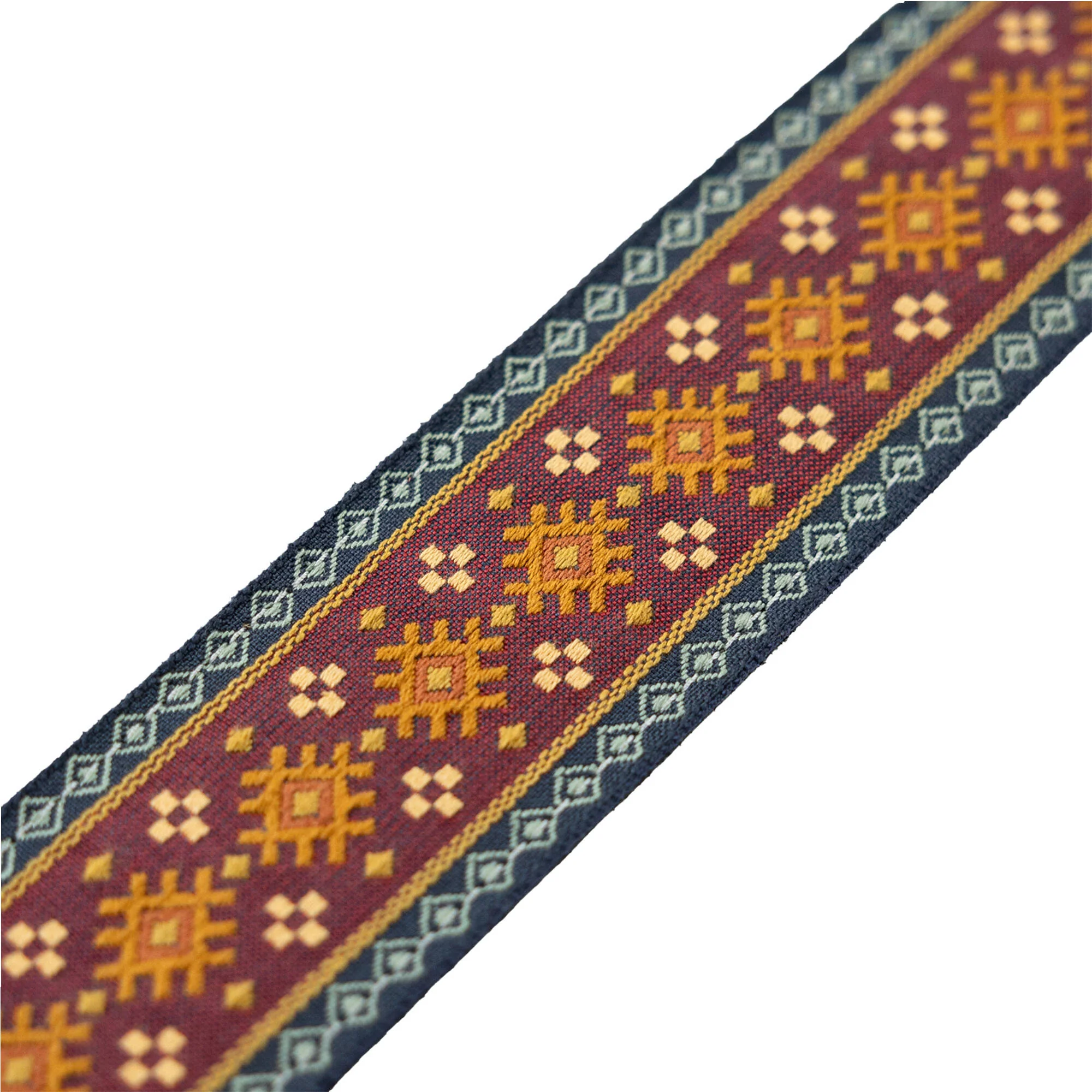 Levy's Vintage Hootenanny 2" Jacquard Guitar Strap (Aztec Red) - Image 3