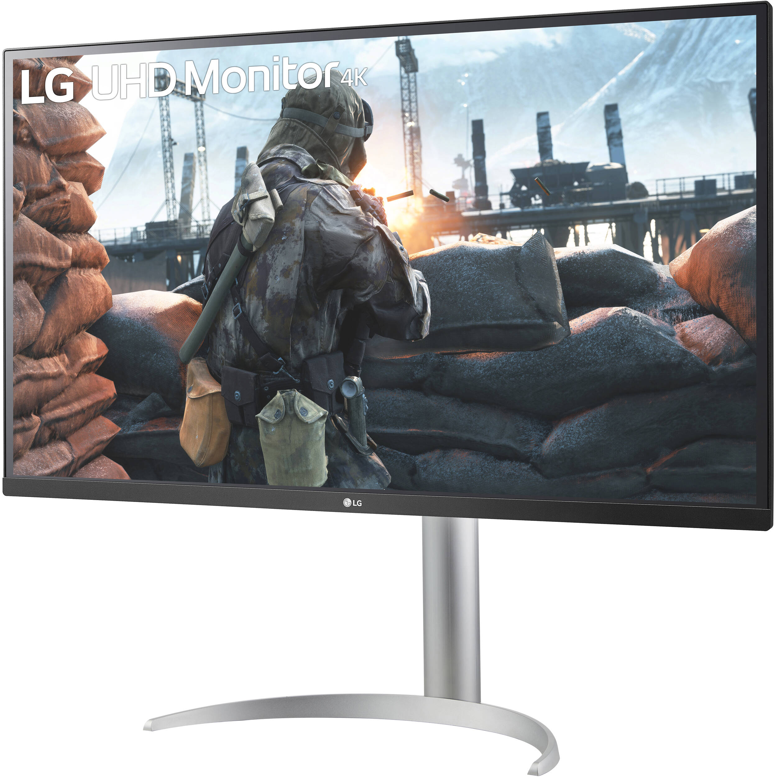 LG 32BP55U-B 31.5" 4K UHD HDR Monitor (Black/White/Silver) - Image 3