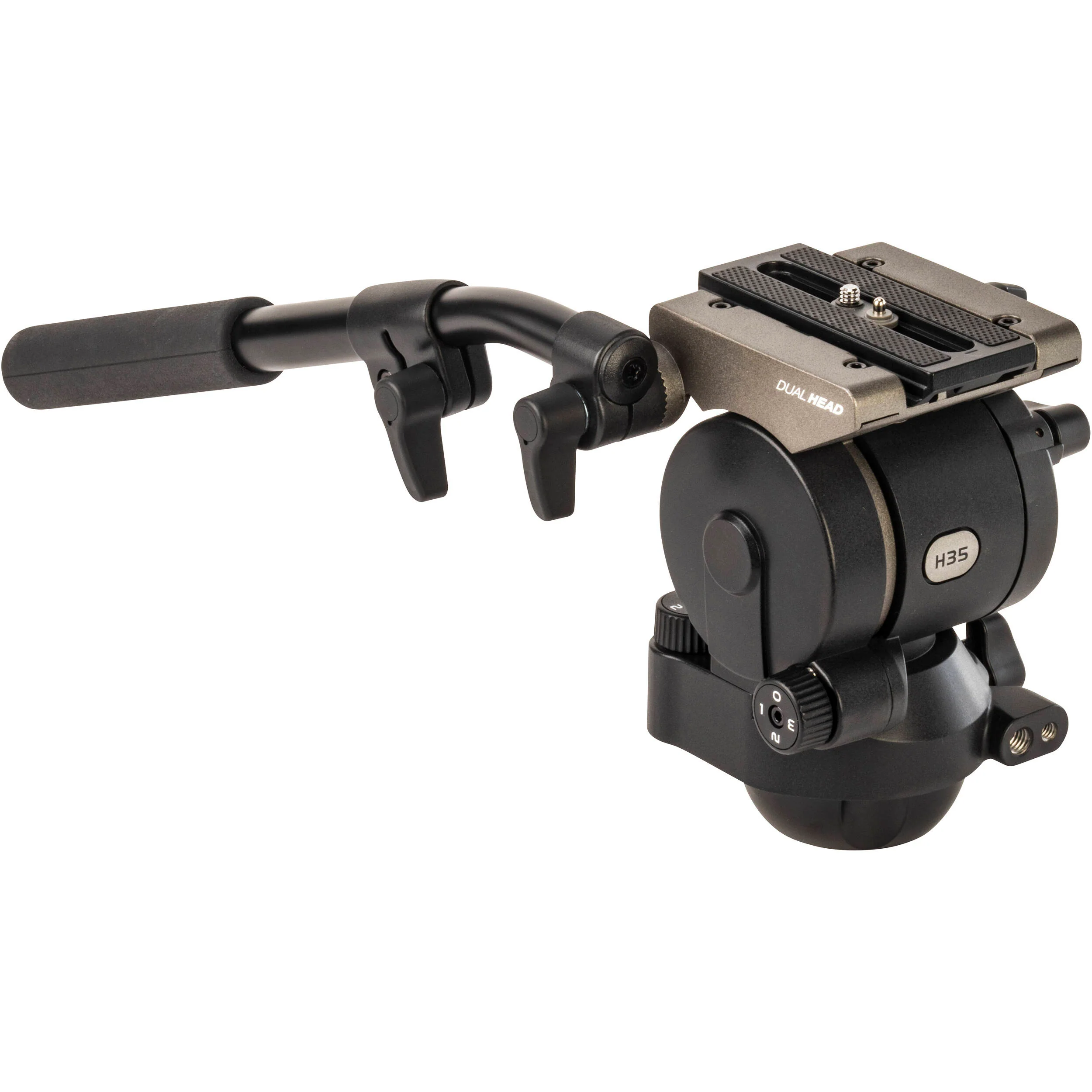 Libec H35 75mm Ball and Flat Base Video Head with Pan Handle (17.6 lb Payload) - Image 2
