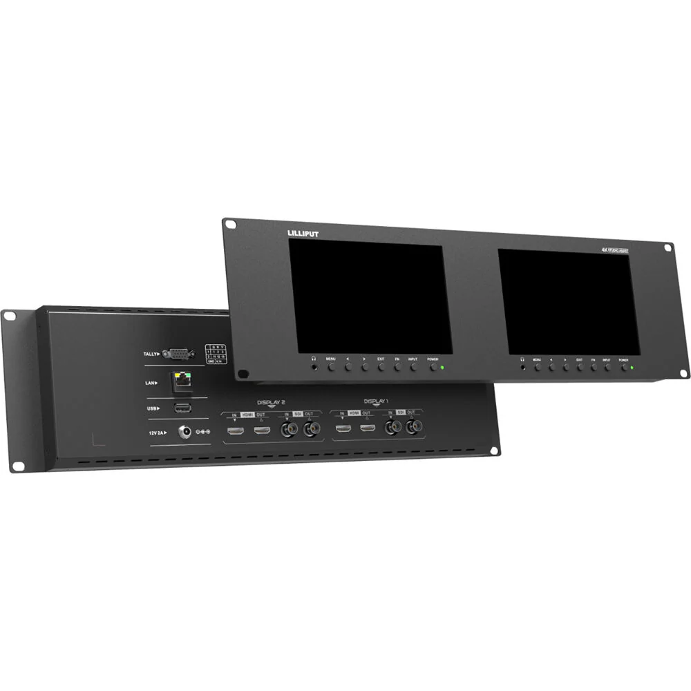 Lilliput Dual 7" Monitor Rackmount with HDMI/SDI Input/Output (3 RU) - Image 6