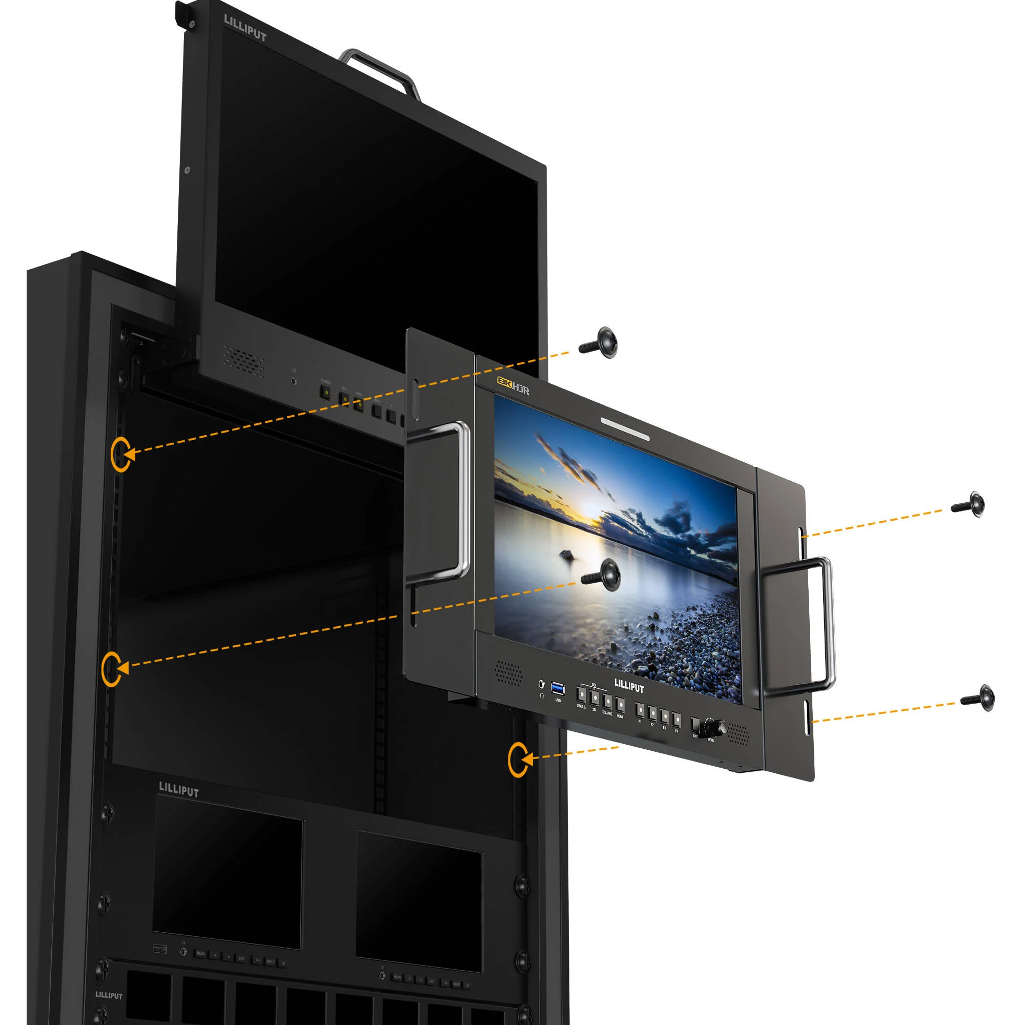 Lilliput Q13-8K 13.3" 8K 12G-SDI Studio / Broadcast Monitor (Gold Mount) - Image 5