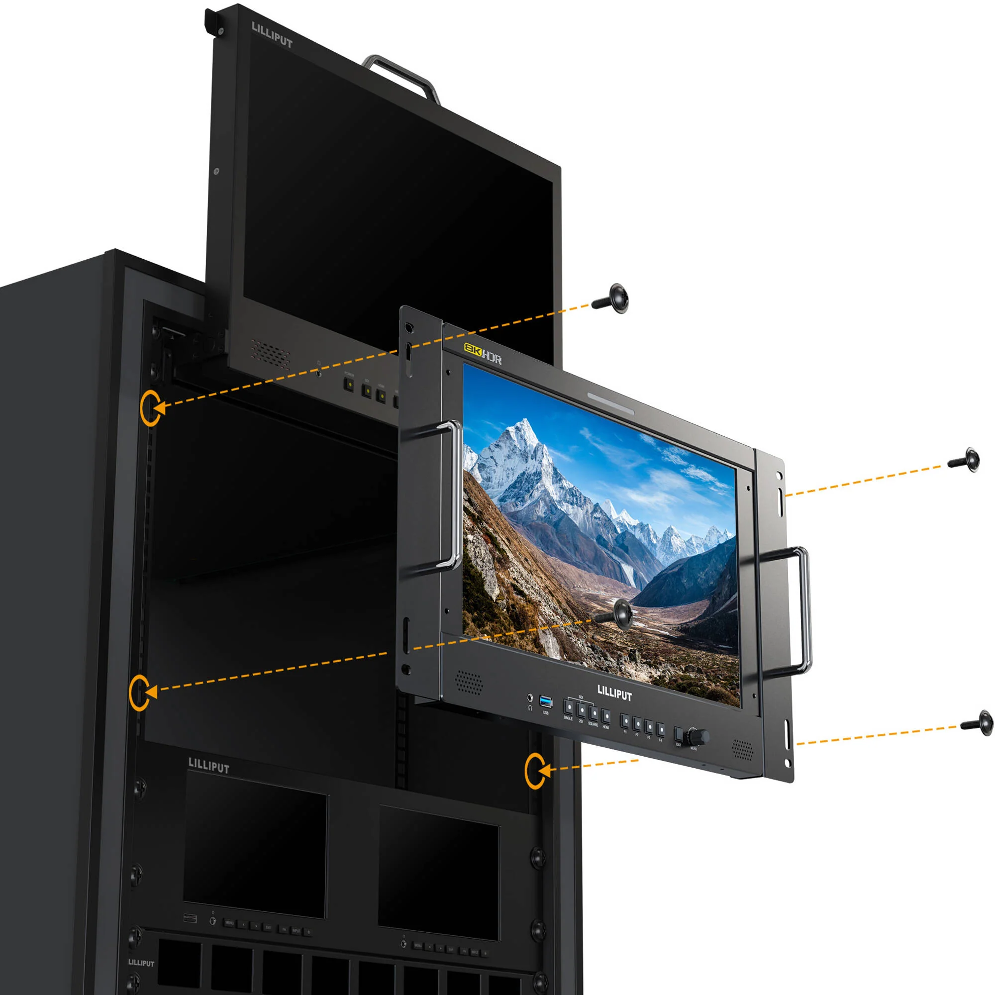 Lilliput Q15 15.6" 8K 12G-SDI Production Monitor with Carry Case (Gold Mount) - Image 7