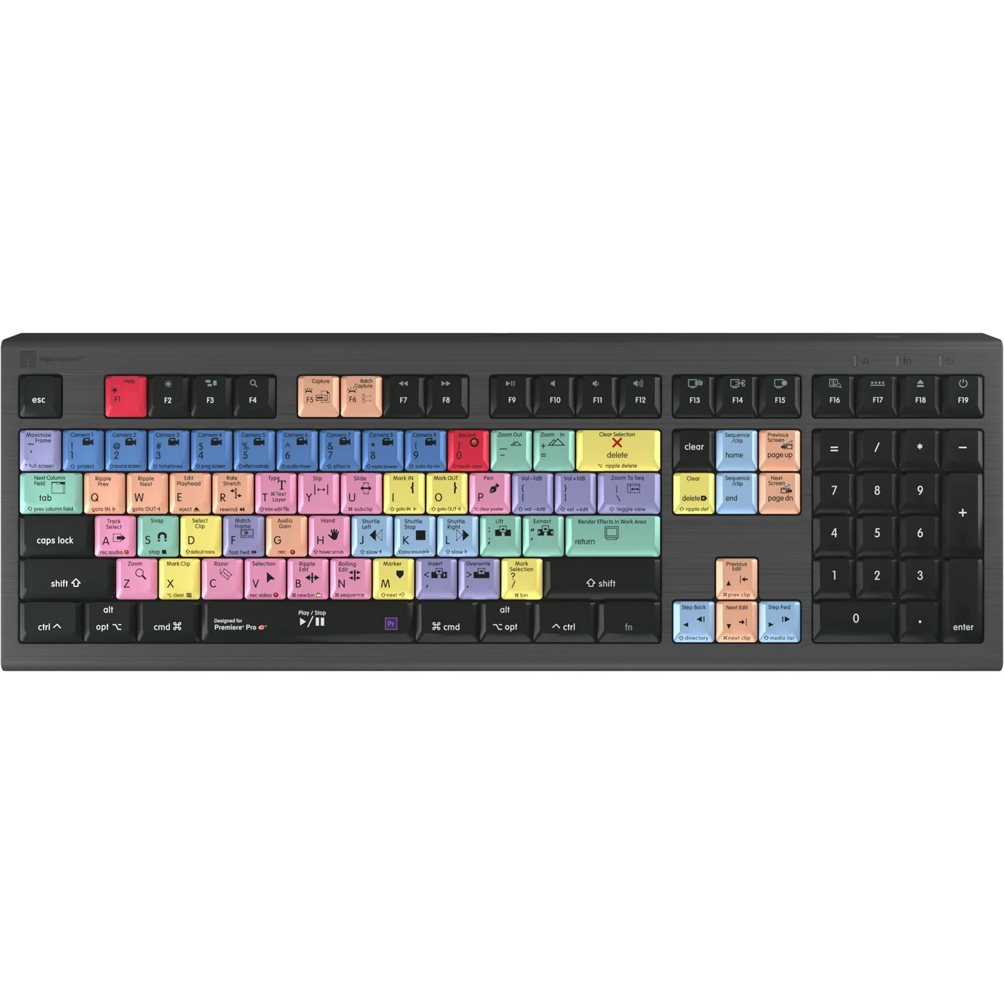 Logickeyboard ASTRA 2 Backlit Keyboard for Adobe Premiere Pro CC (Mac, US English) - Image 5