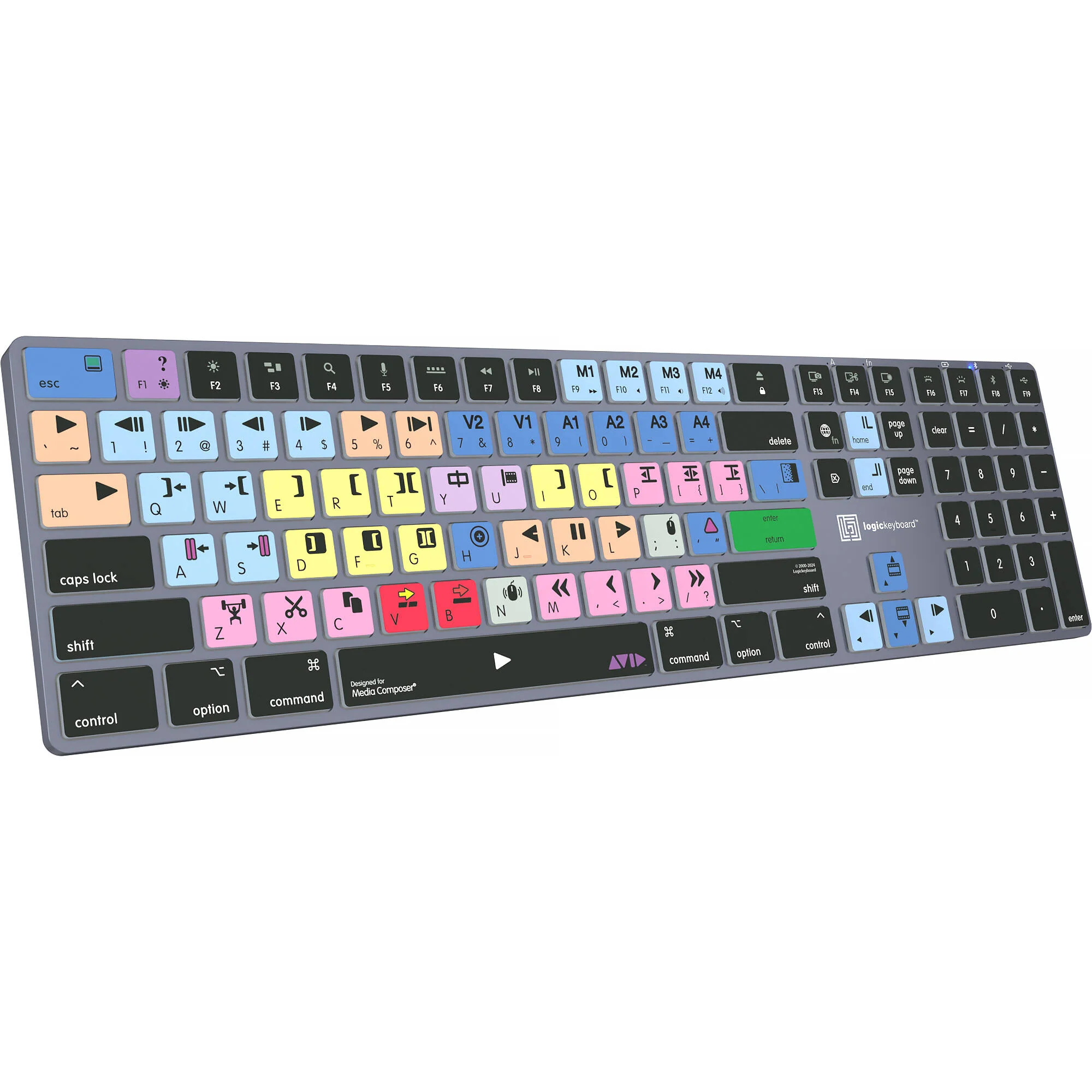 Logickeyboard TITAN Avid Media Composer Classic Wireless Keyboard for Mac - Image 2