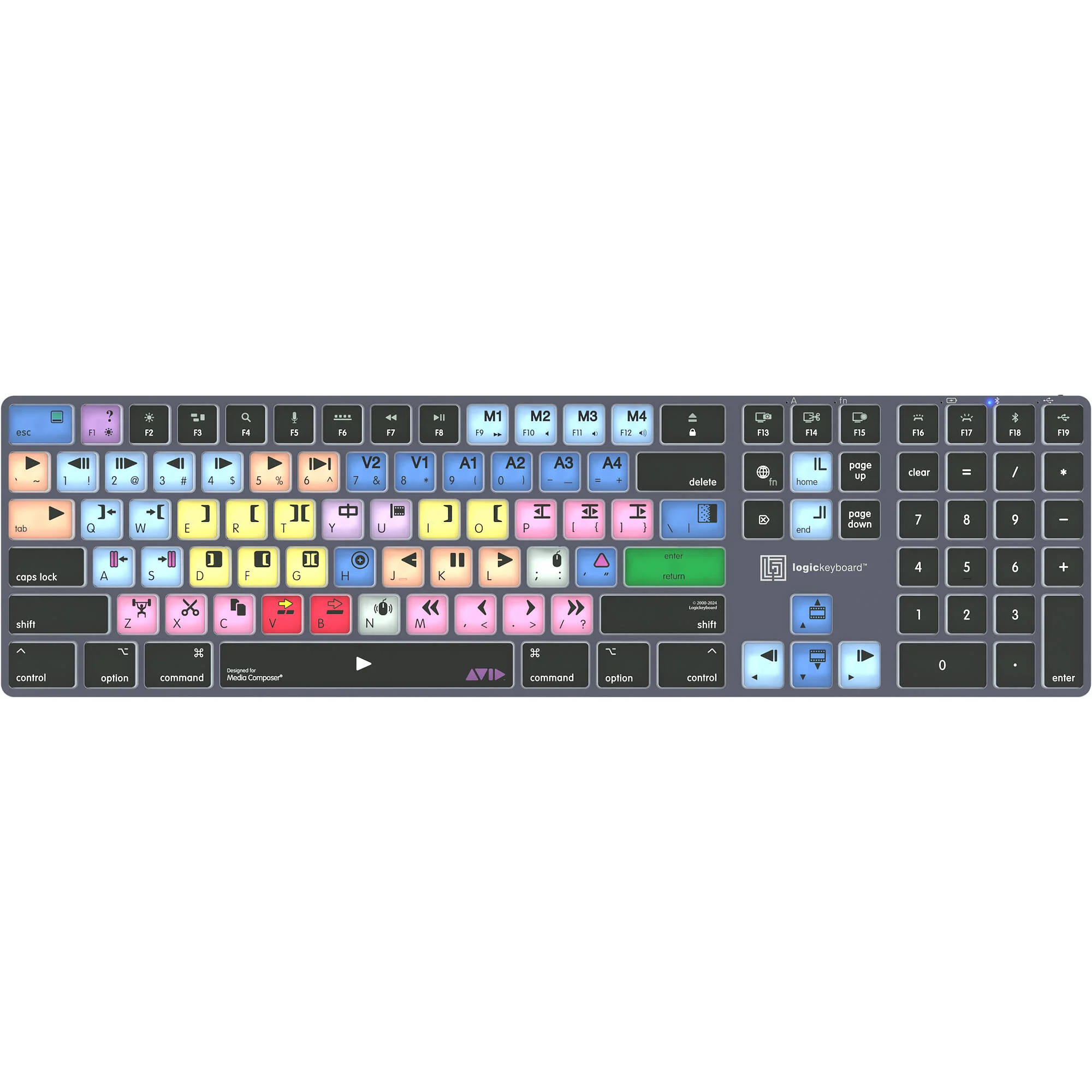 Logickeyboard TITAN Avid Media Composer Classic Wireless Keyboard for Mac - Image 3