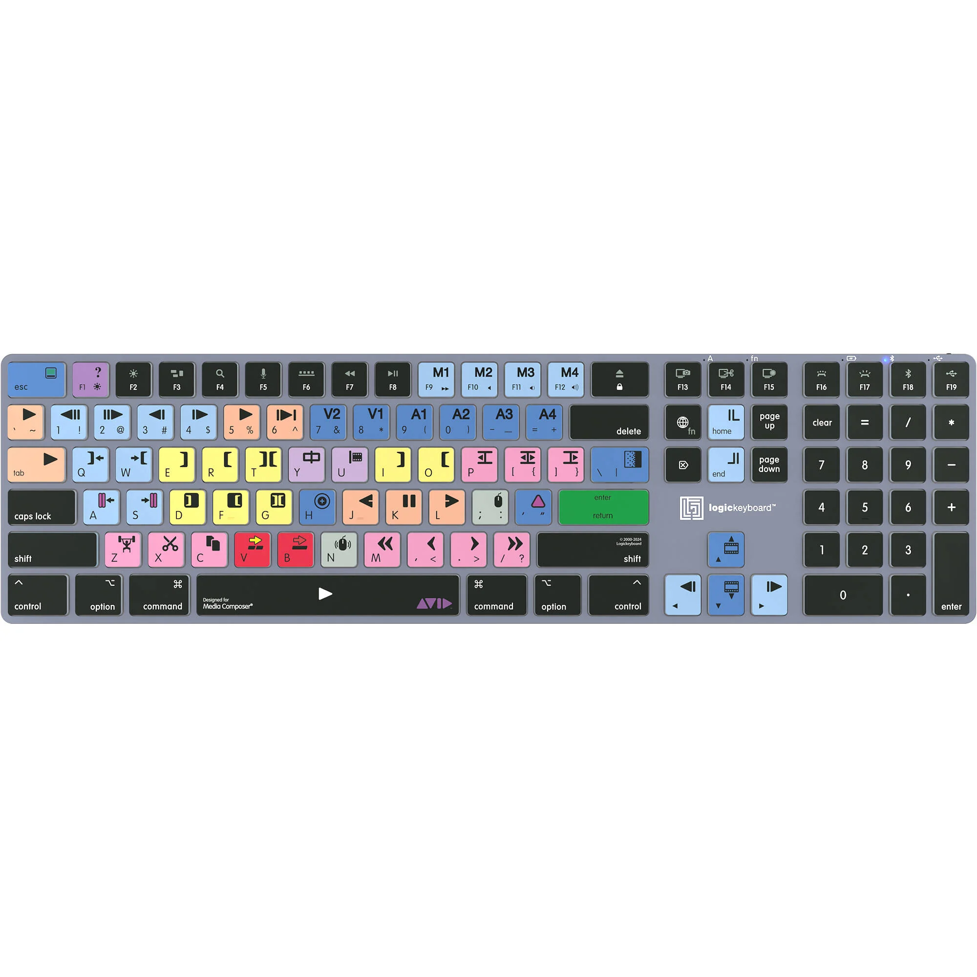 Logickeyboard TITAN Avid Media Composer Classic Wireless Keyboard for Mac - Image 4