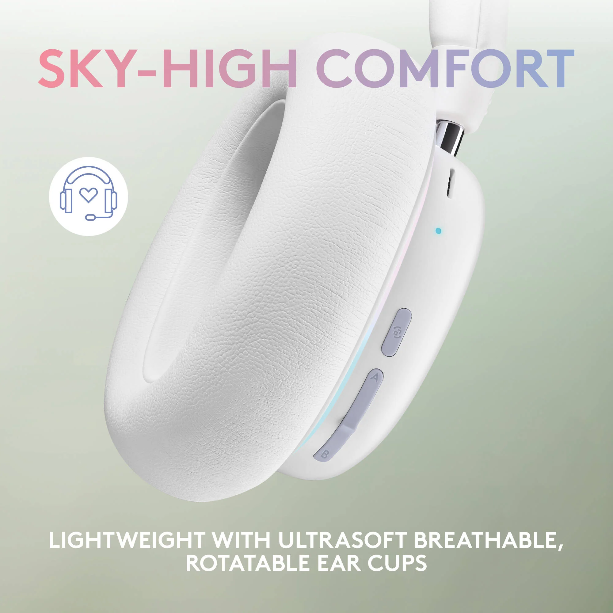 Logitech G G735 Wireless RGB Gaming Headset (White Mist) - Image 2