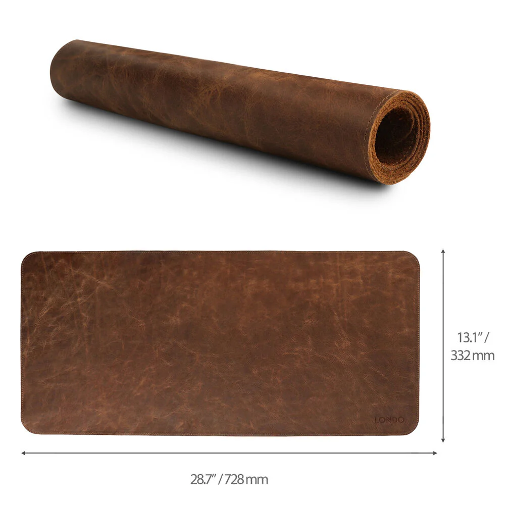 Londo Genuine Leather Extended Mouse Pad (Brown) - Image 3