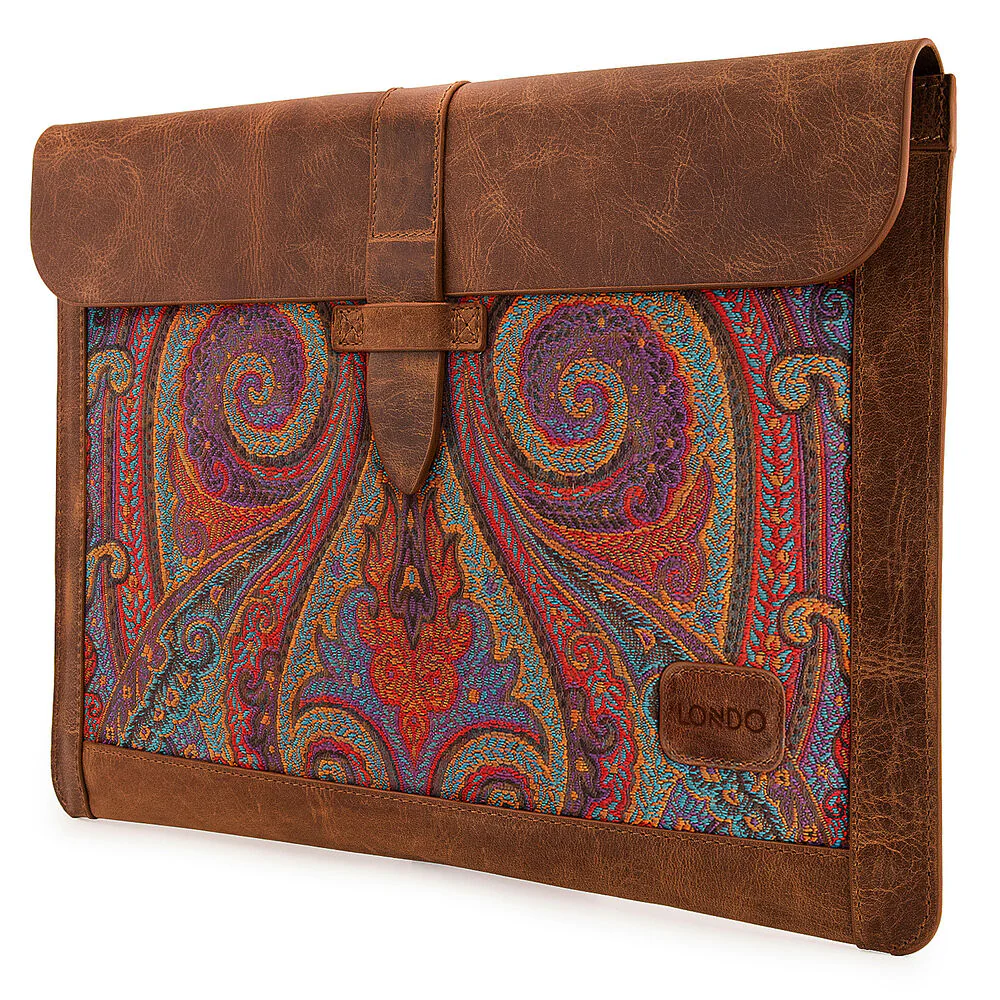 Londo Genuine Leather Sleeve Bag for 15 & 16" MacBook Pro & Air (Brown) - Image 2