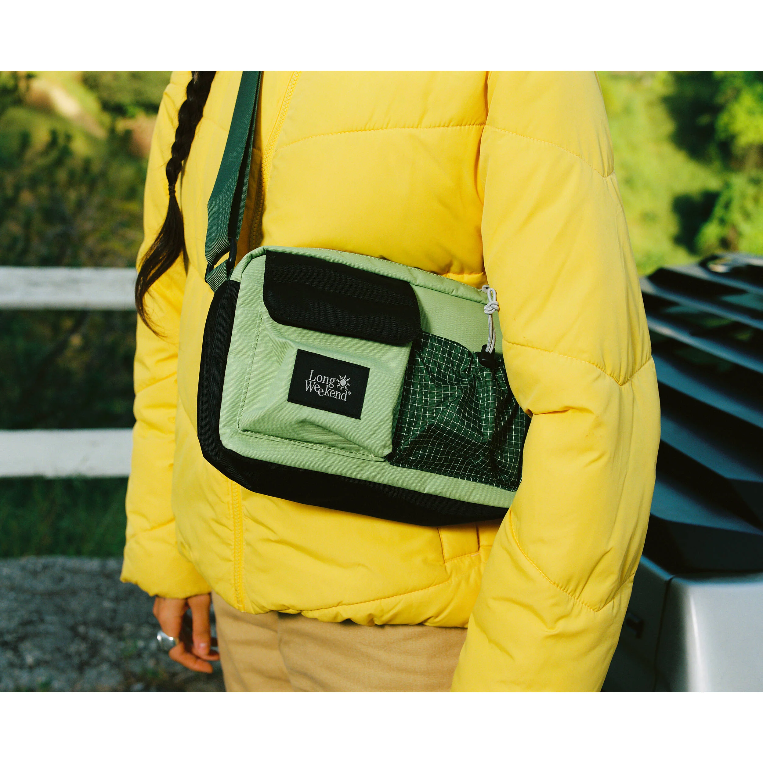 Long Weekend Santa Fe Shoulder Bag (Moss Green, 3L) - Image 5