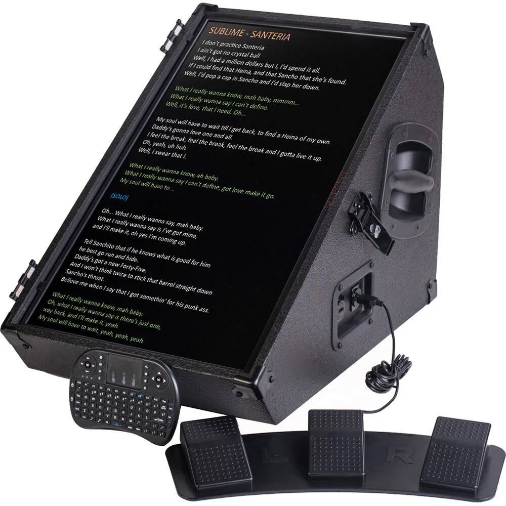 lyrics prompter MOGX Hobby Vertical Stage Teleprompter with Anti-Glare Plexiglass (24") - Image 6