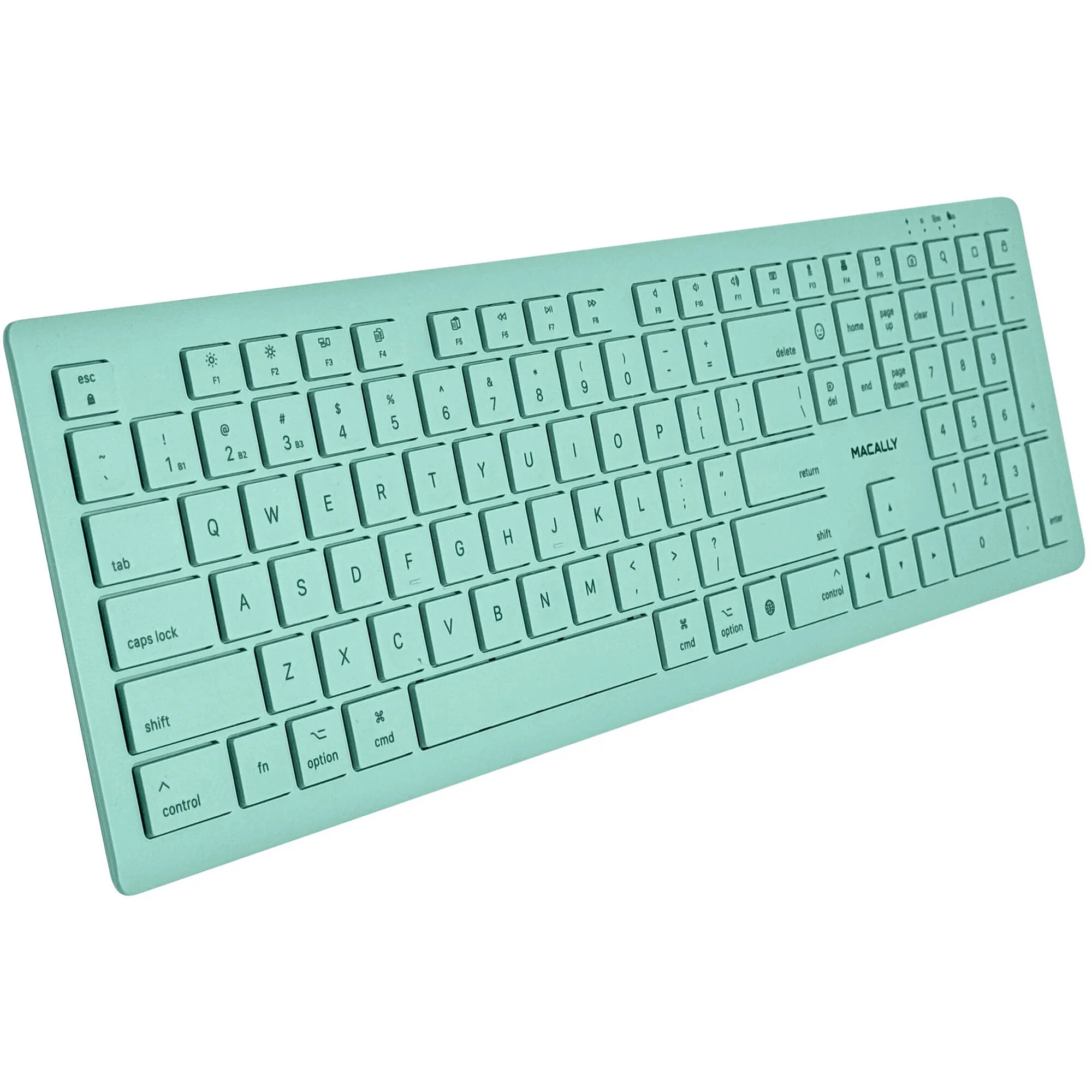Macally Wireless Bluetooth Keyboard and Mouse Combo for Mac (Light Green) - Image 2