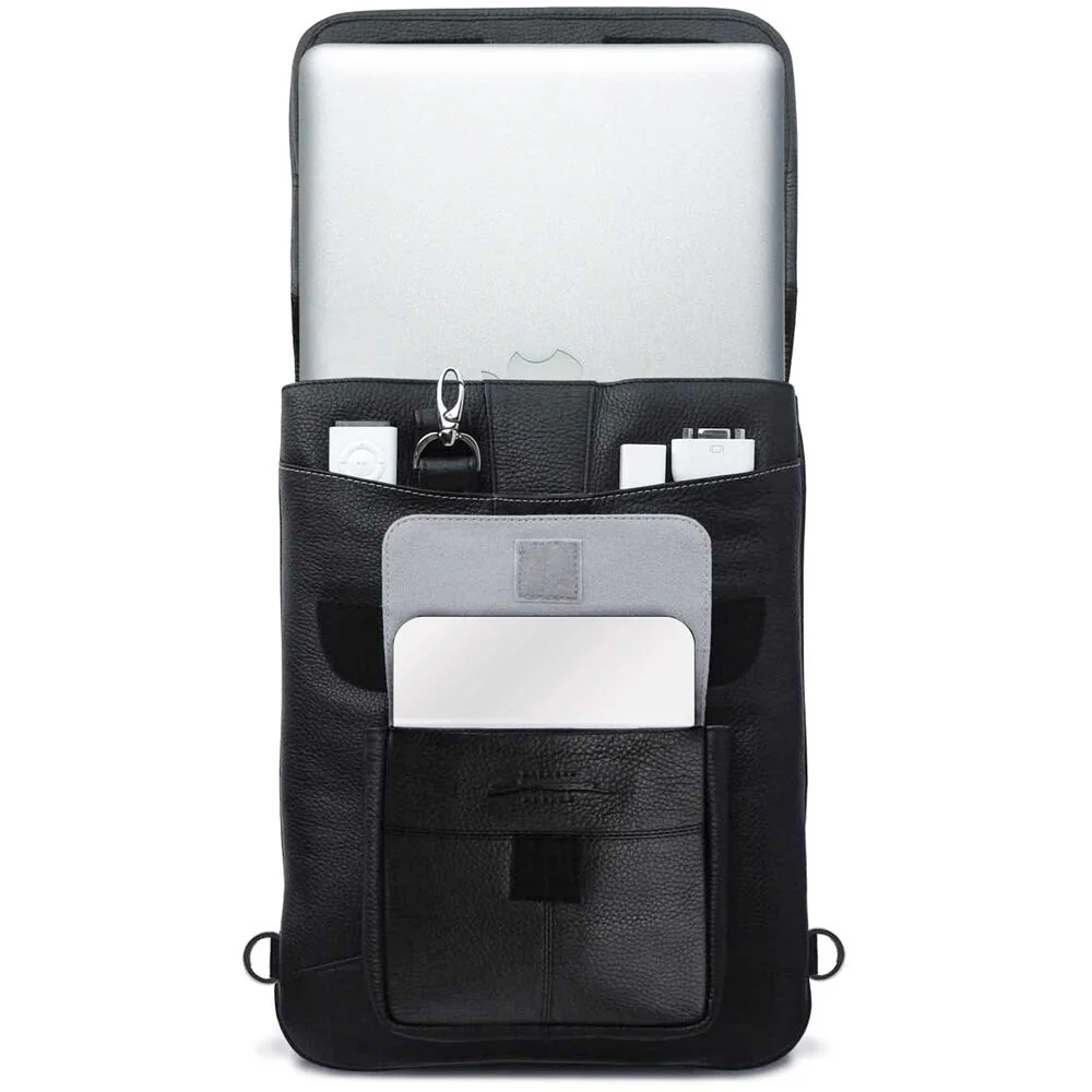 MacCase 16" Premium Leather Macbook Pro Flight Jacket (Black) - Image 3