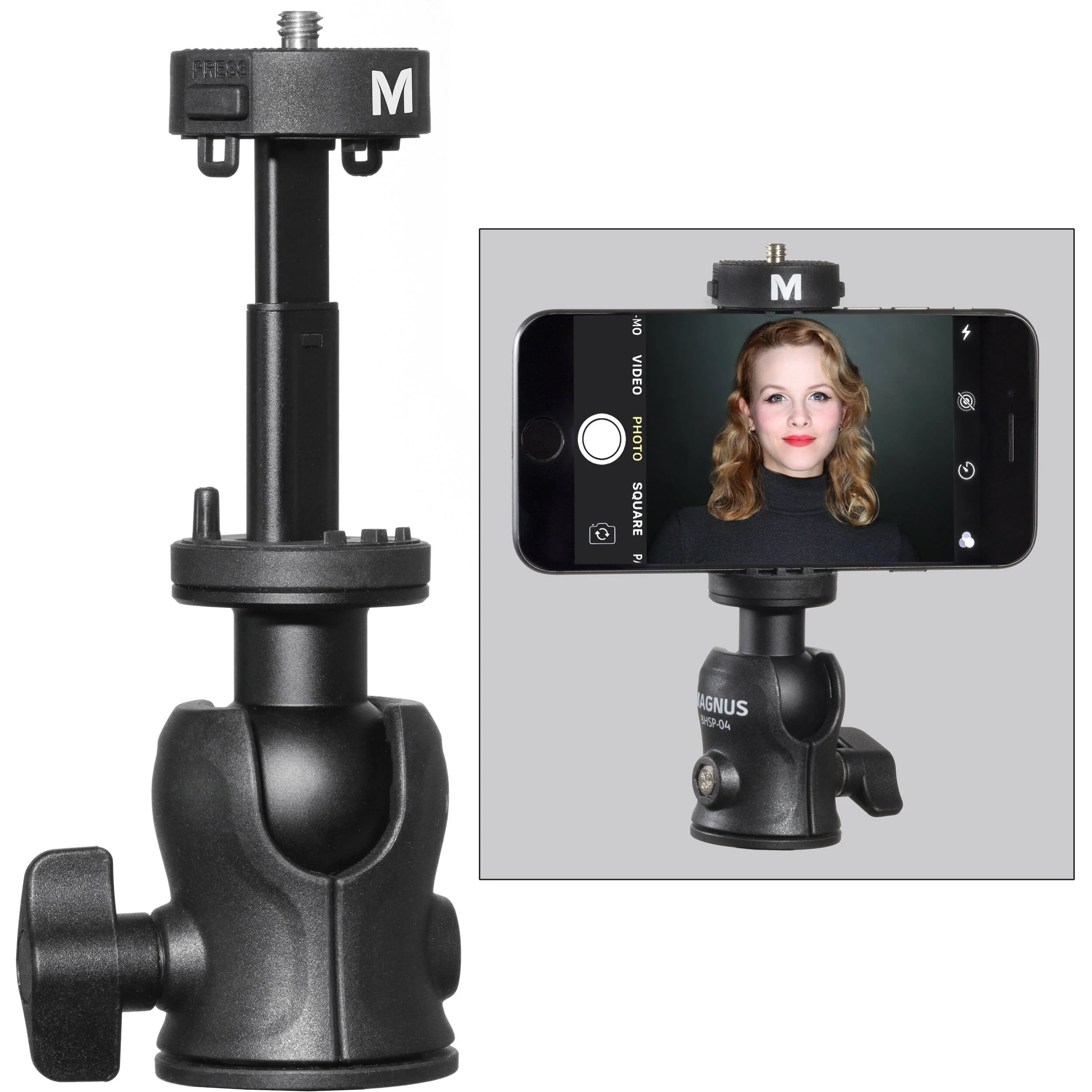 Magnus BHSP-04 Ball Head with Built-In Smartphone Adapter - Image 6