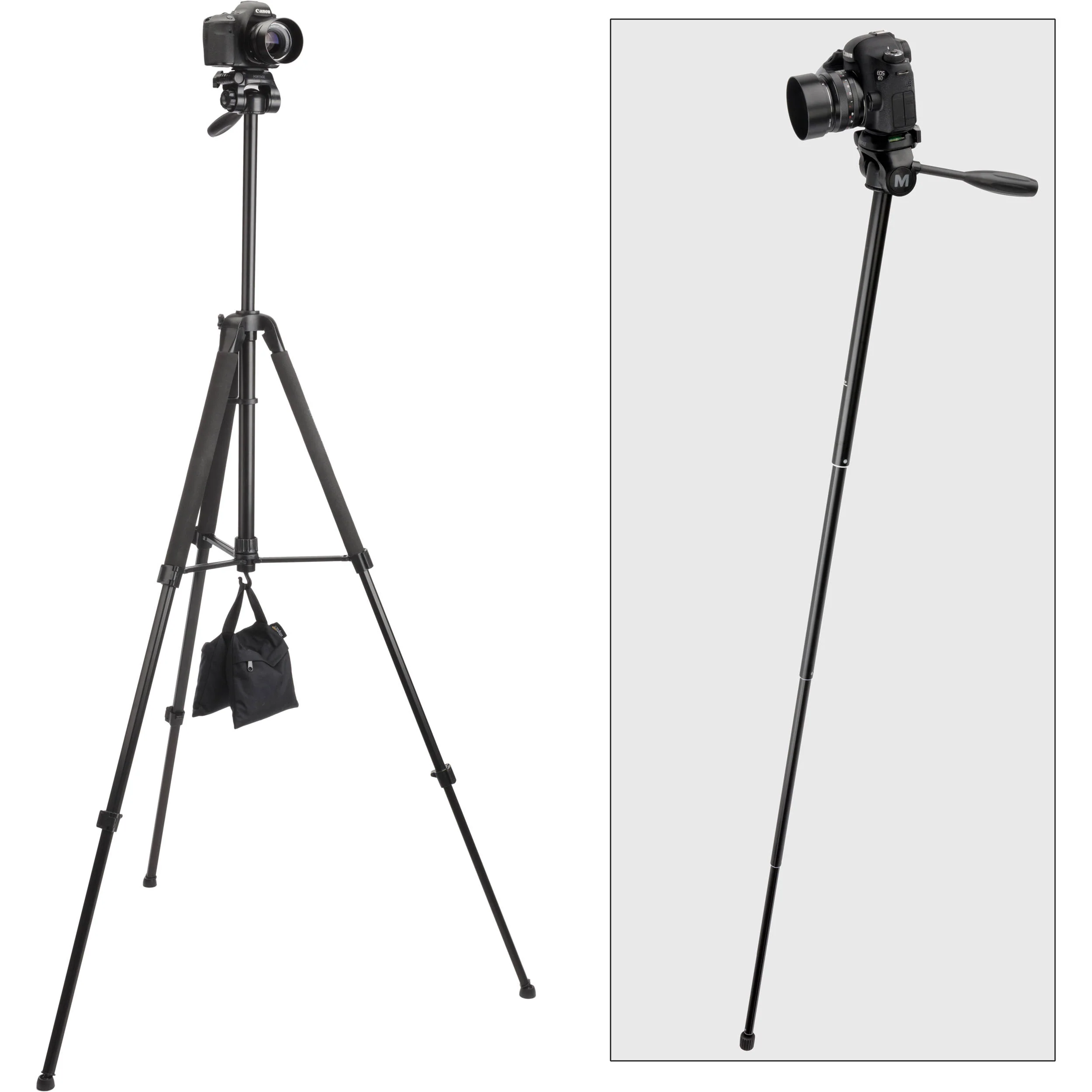 Magnus DLX-363M Photo/Video Tripod with Pan Head and Monopod - Image 13