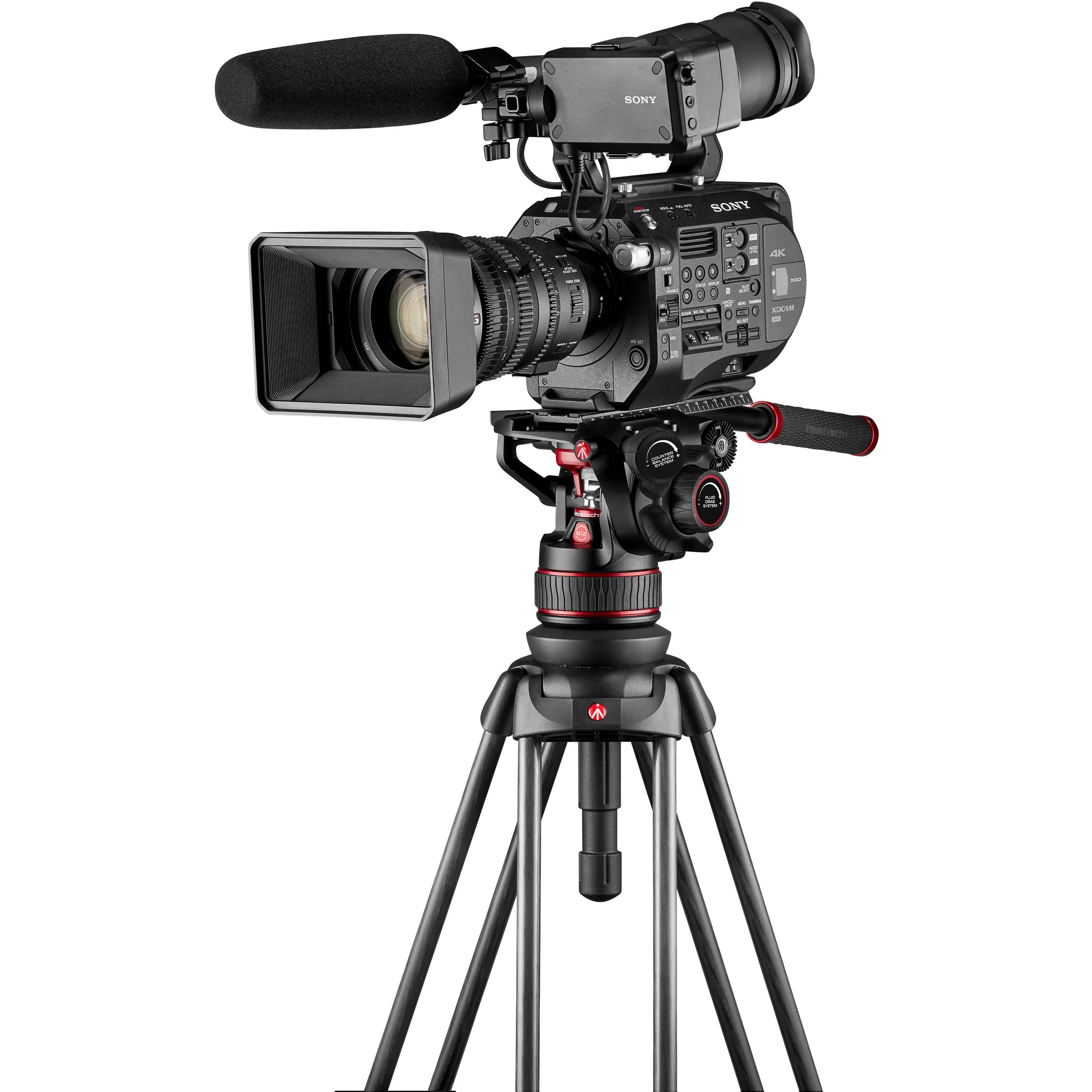 Manfrotto 612 Nitrotech Fluid Video Head and Aluminum Twin Leg Tripod with Ground Spreader - Image 22