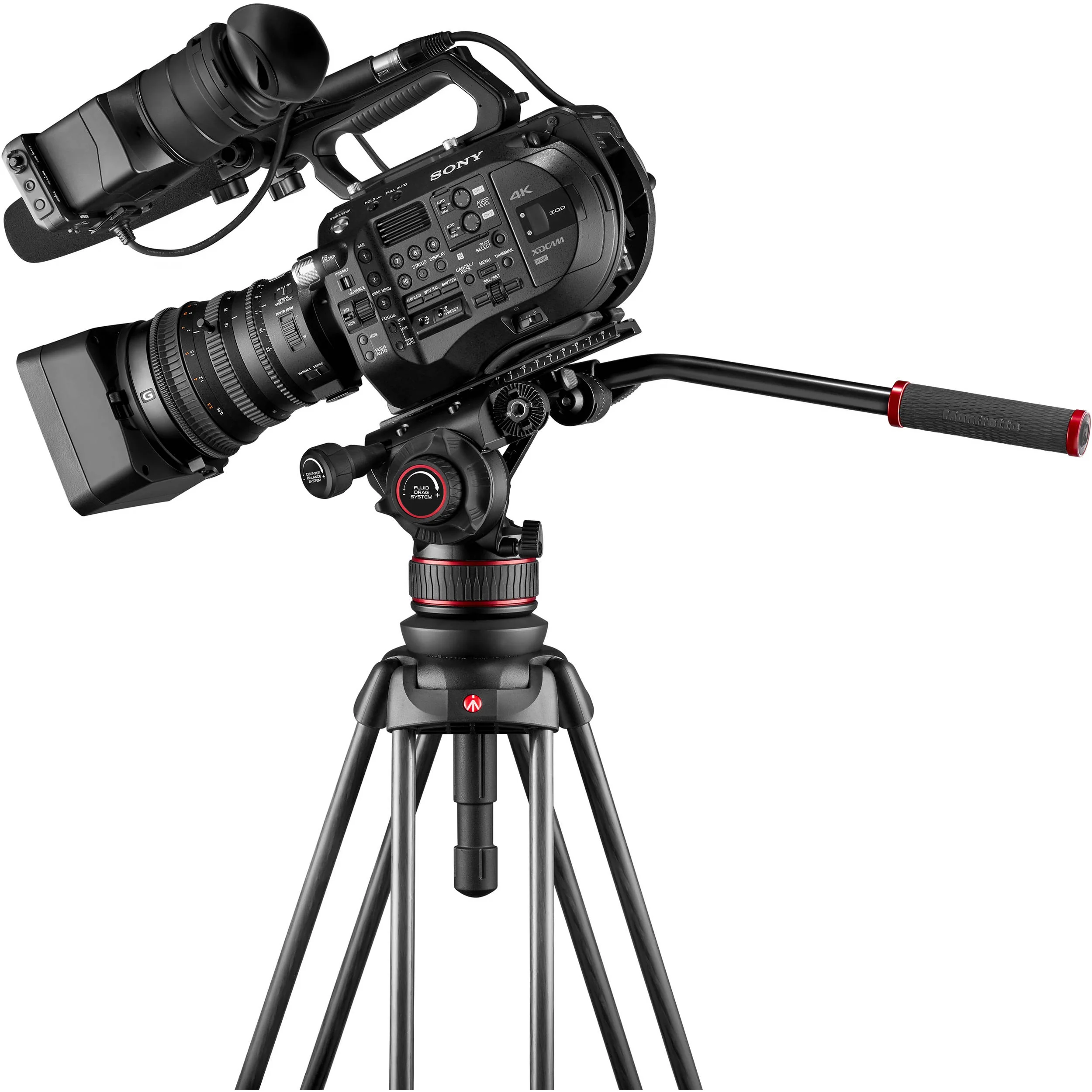 Manfrotto 612 Nitrotech Fluid Video Head and Aluminum Twin Leg Tripod with Ground Spreader - Image 23