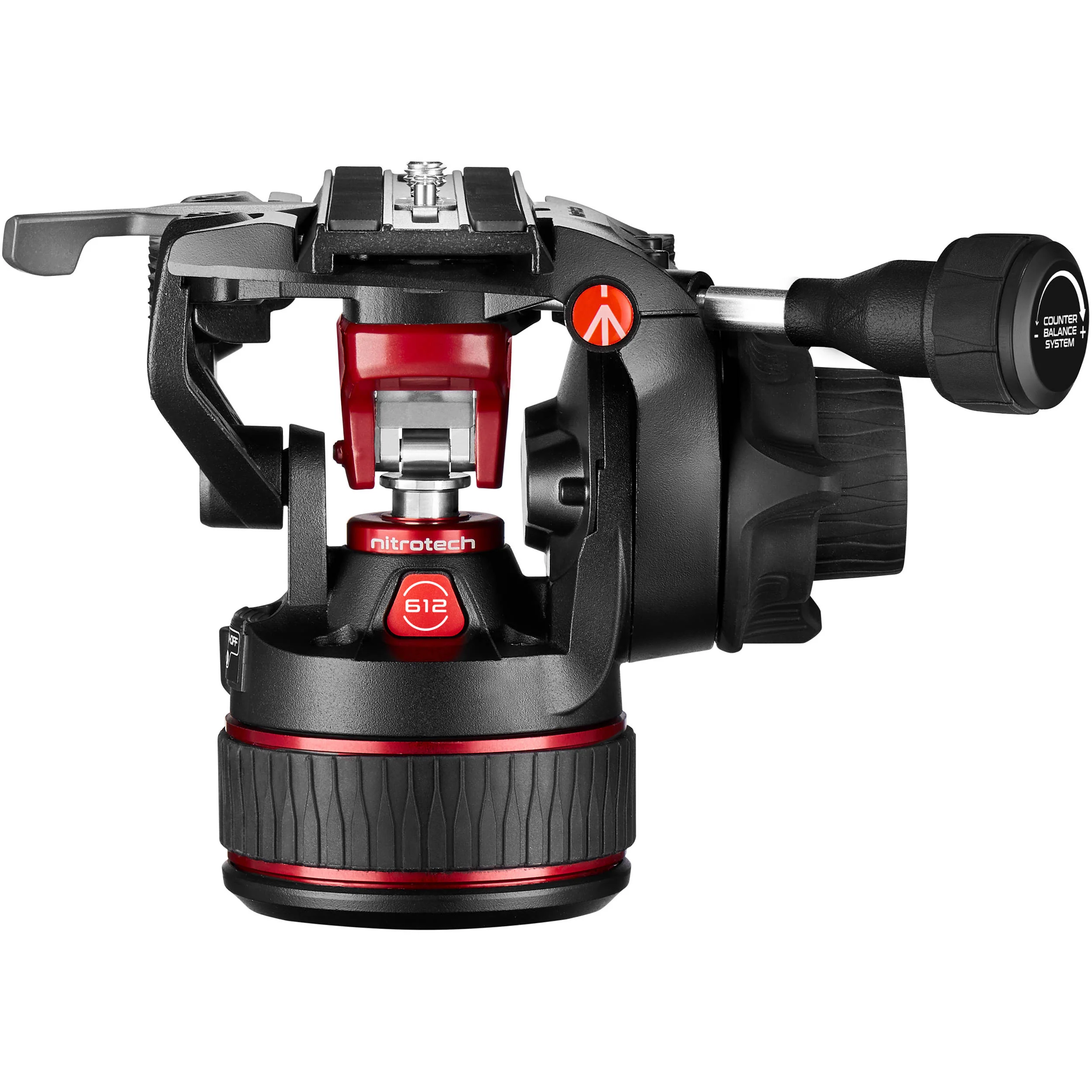 Manfrotto 612 Nitrotech Fluid Video Head and Aluminum Twin Leg Tripod with Ground Spreader - Image 4