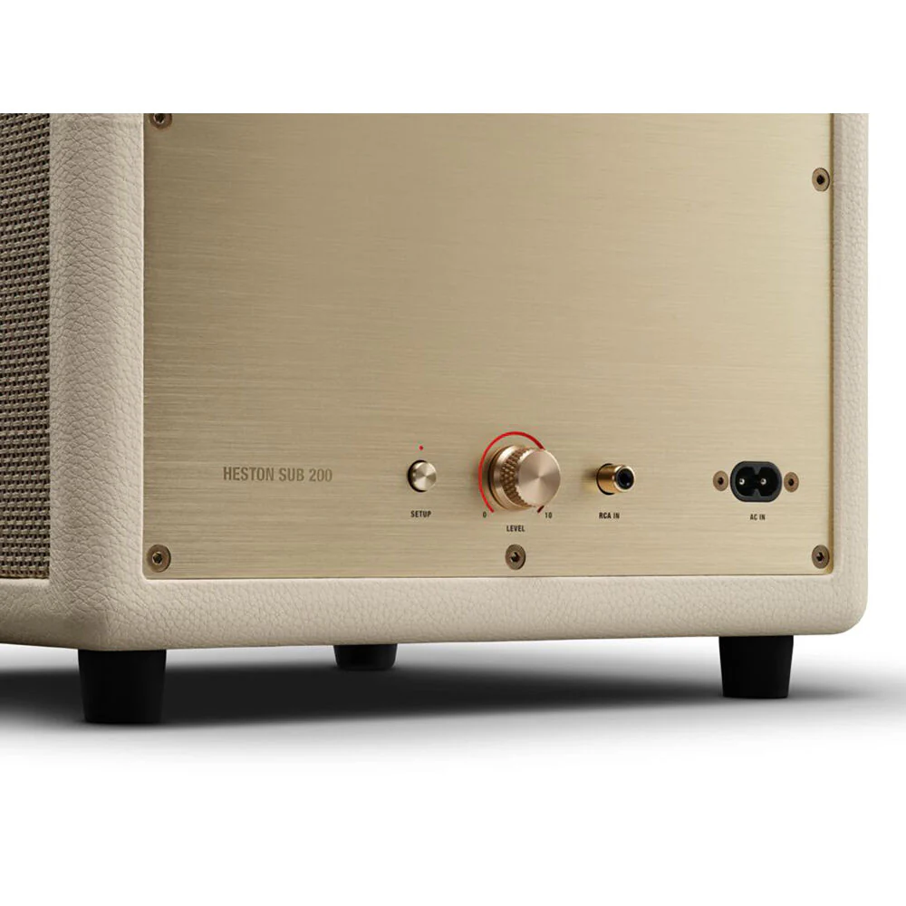 Marshall Heston Sub 200 Dual 5.25" 236W Wireless Subwoofer for Heston 60/120 Soundbars (Cream) - Image 5