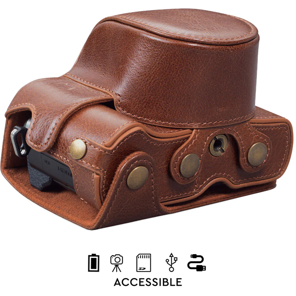 MegaGear Brown Ever Ready Genuine Leather Camera Case - Image 5