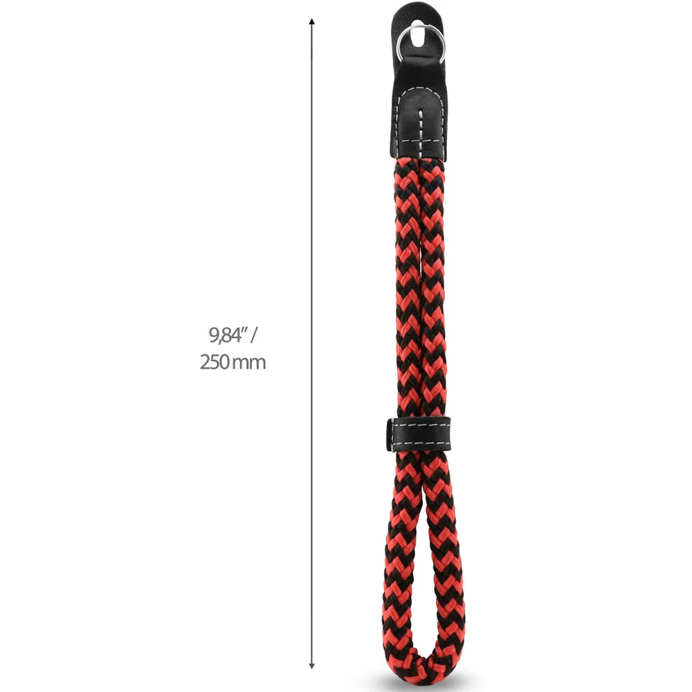 MegaGear DSLR Camera Cotton Wrist Strap -Small (Black/Red) - Image 2