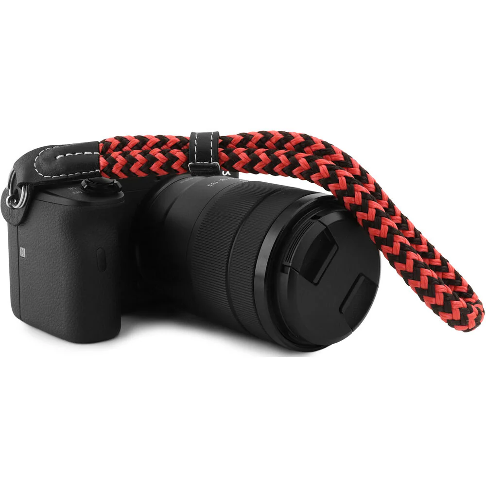 MegaGear DSLR Camera Cotton Wrist Strap -Small (Black/Red) - Image 3