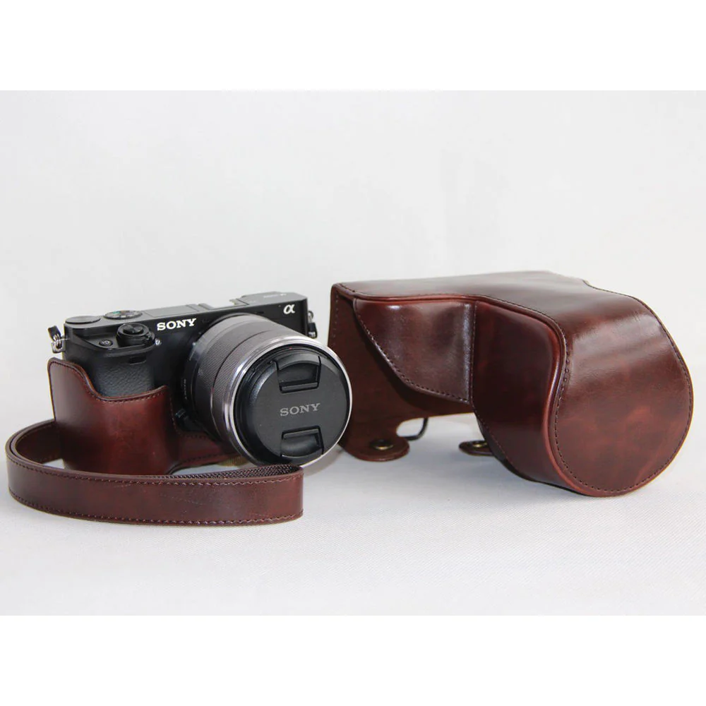 MegaGear Ever Ready Case for Sony A6000/A6300 with 16-50mm Lens (Dark Brown) - Image 3