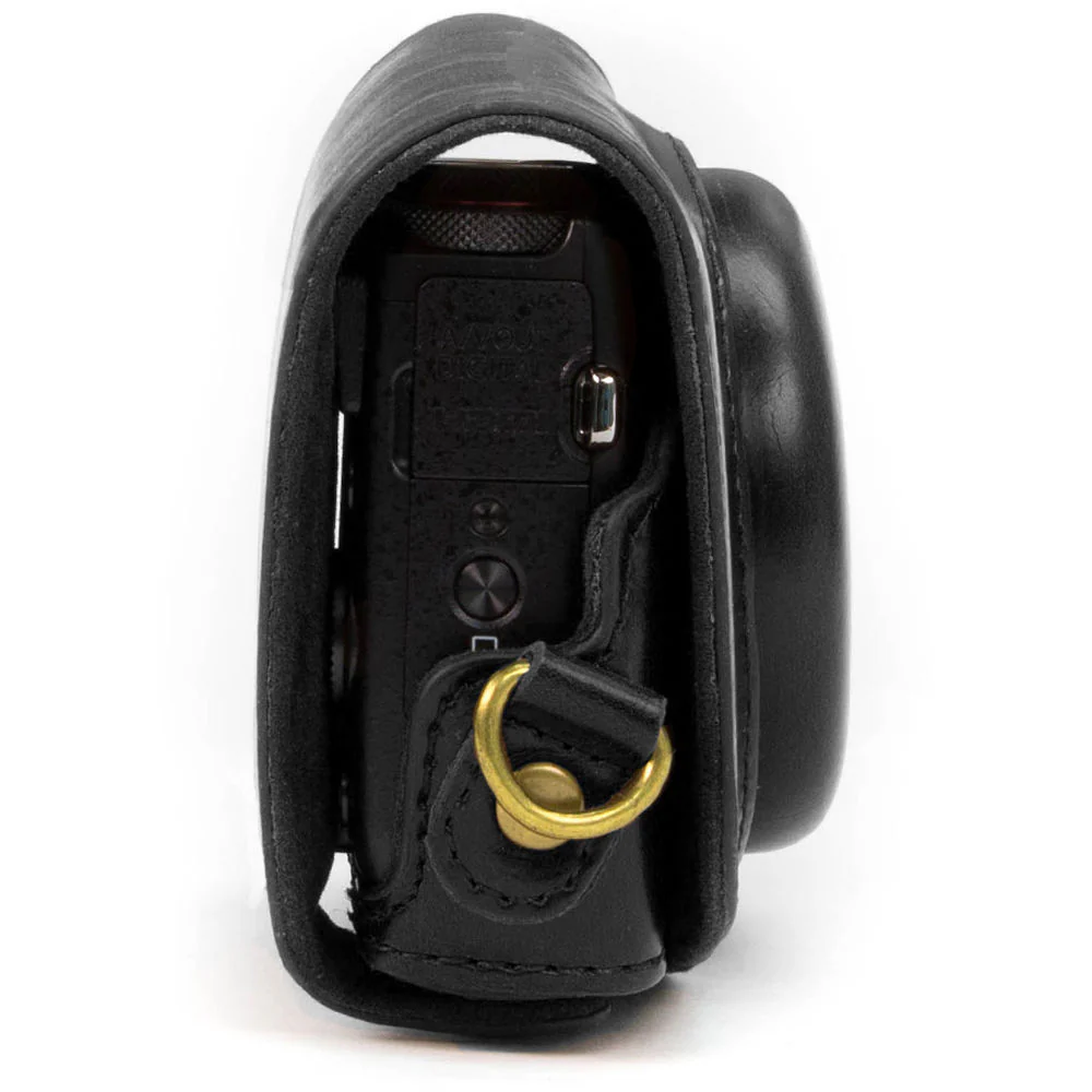 MegaGear Ever Ready PU Leather Camera Case with Strap for Canon PowerShot G7 X (Black) - Image 6
